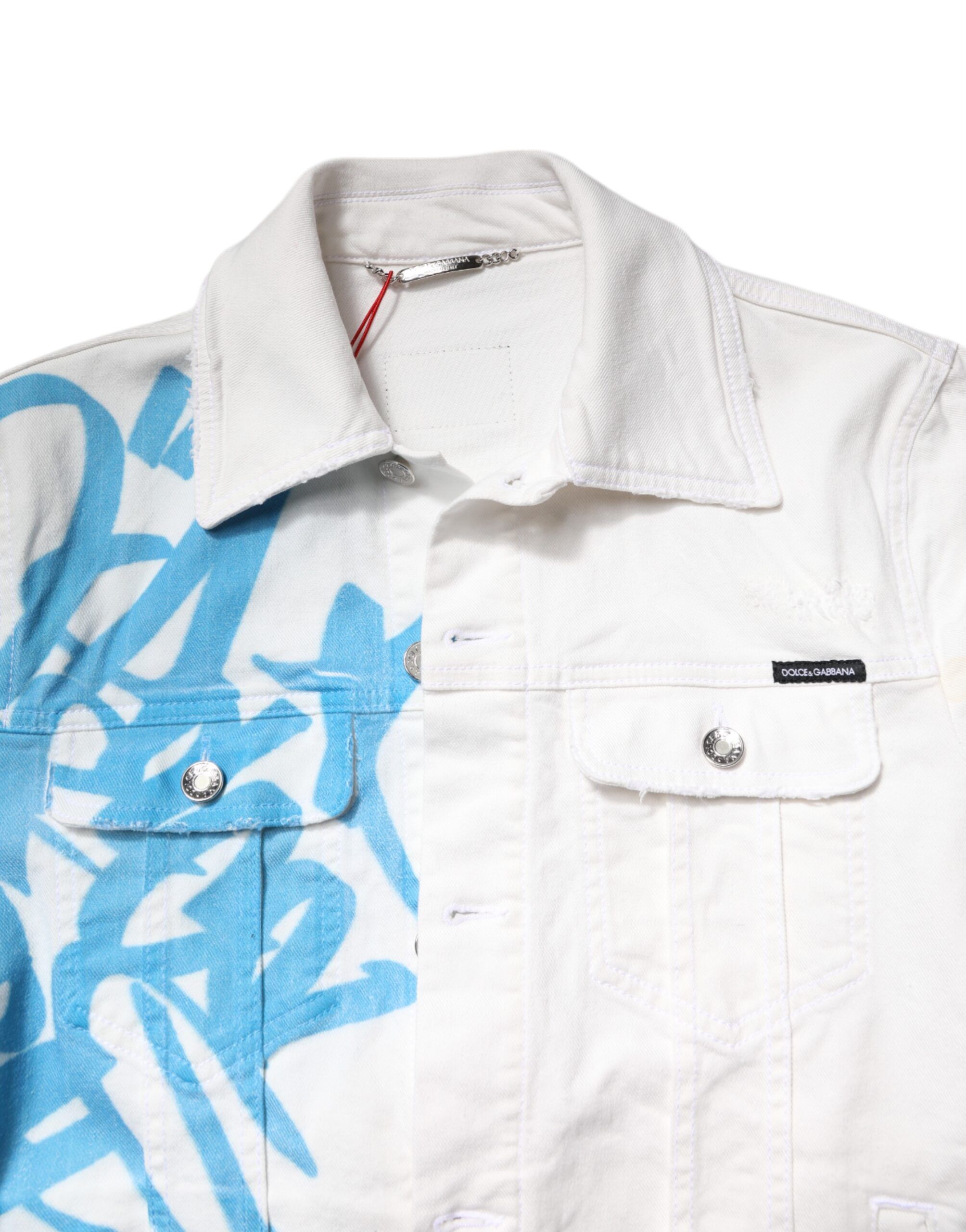 Graffiti Cotton Stretch Denim Men's Jacket (Pre-Owned) - Dolce & Gabbana - Modalova