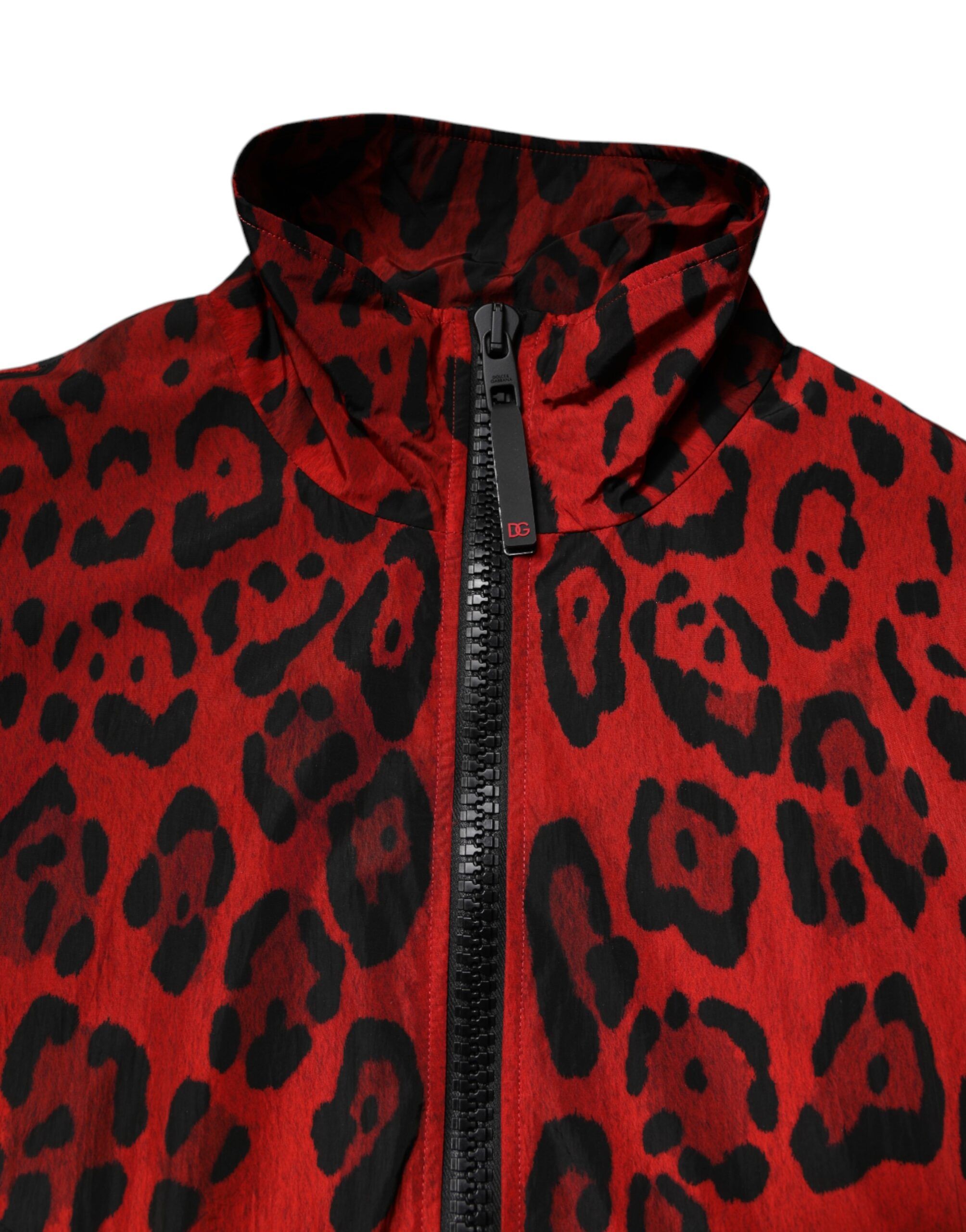 Leopard Nylon Bomber Full Zip Men's Jacket - Dolce & Gabbana - Modalova