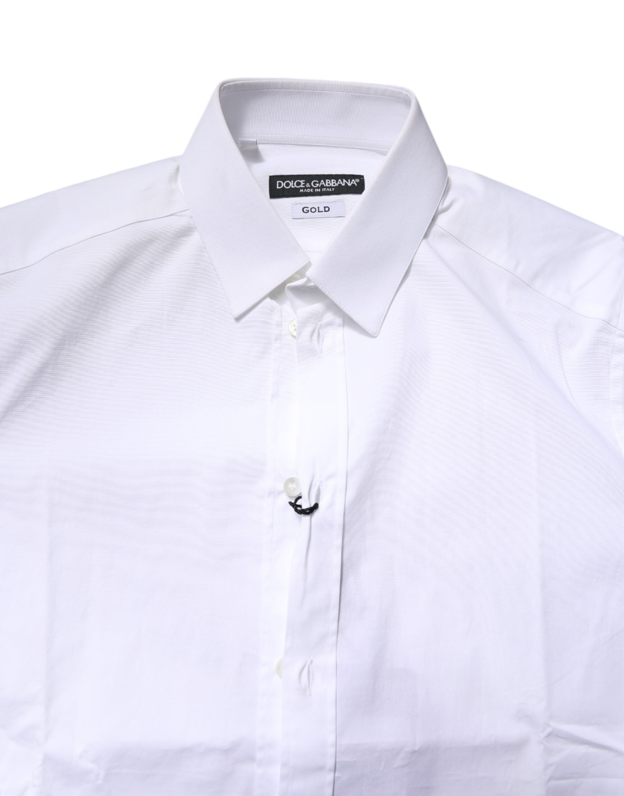 Cotton Stretch GOLD Dress Formal Men's Shirt (Pre-Owned) - Dolce & Gabbana - Modalova