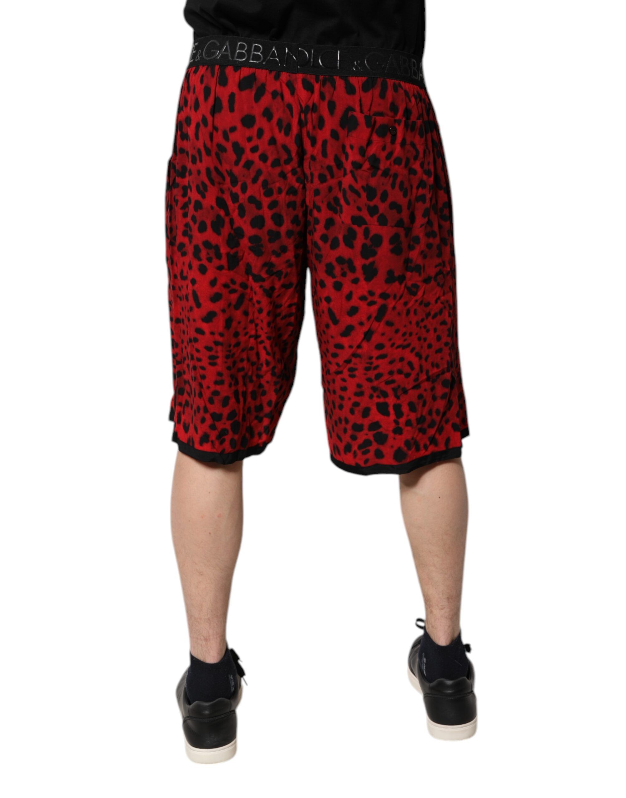 Leopard Print Viscose Bermuda Men's Shorts - Dolce & Gabbana - Modalova