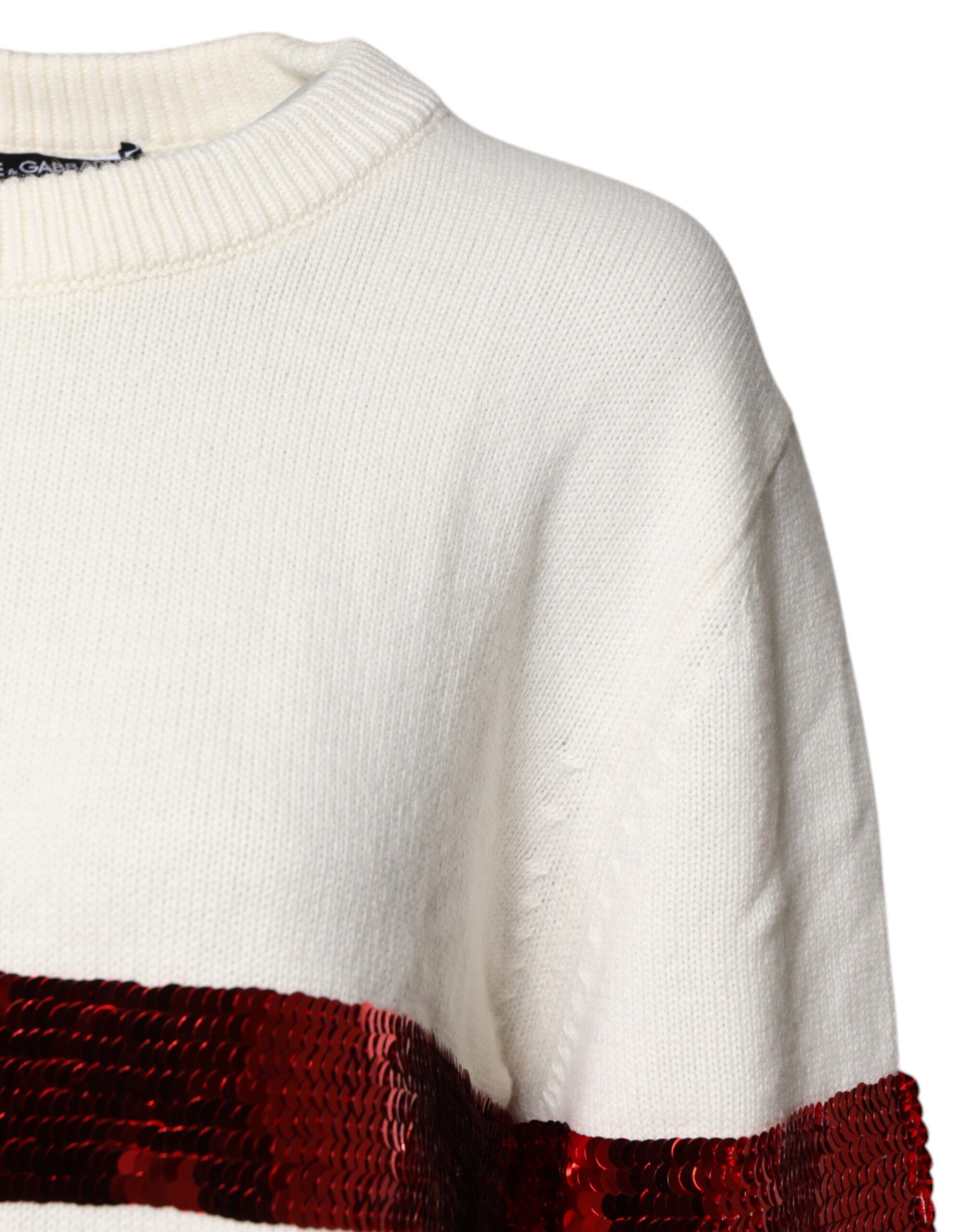 Sequined Crew Neck Pullover Women's Sweater (Pre-Owned) - Dolce & Gabbana - Modalova