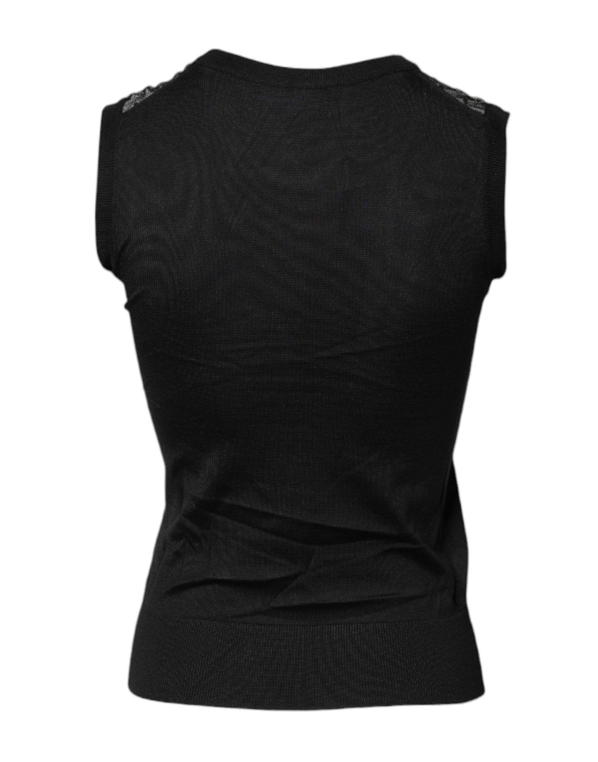 Lace Sheer Crew Neck Sleeveless Women's Top (Pre-Owned) - Dolce & Gabbana - Modalova