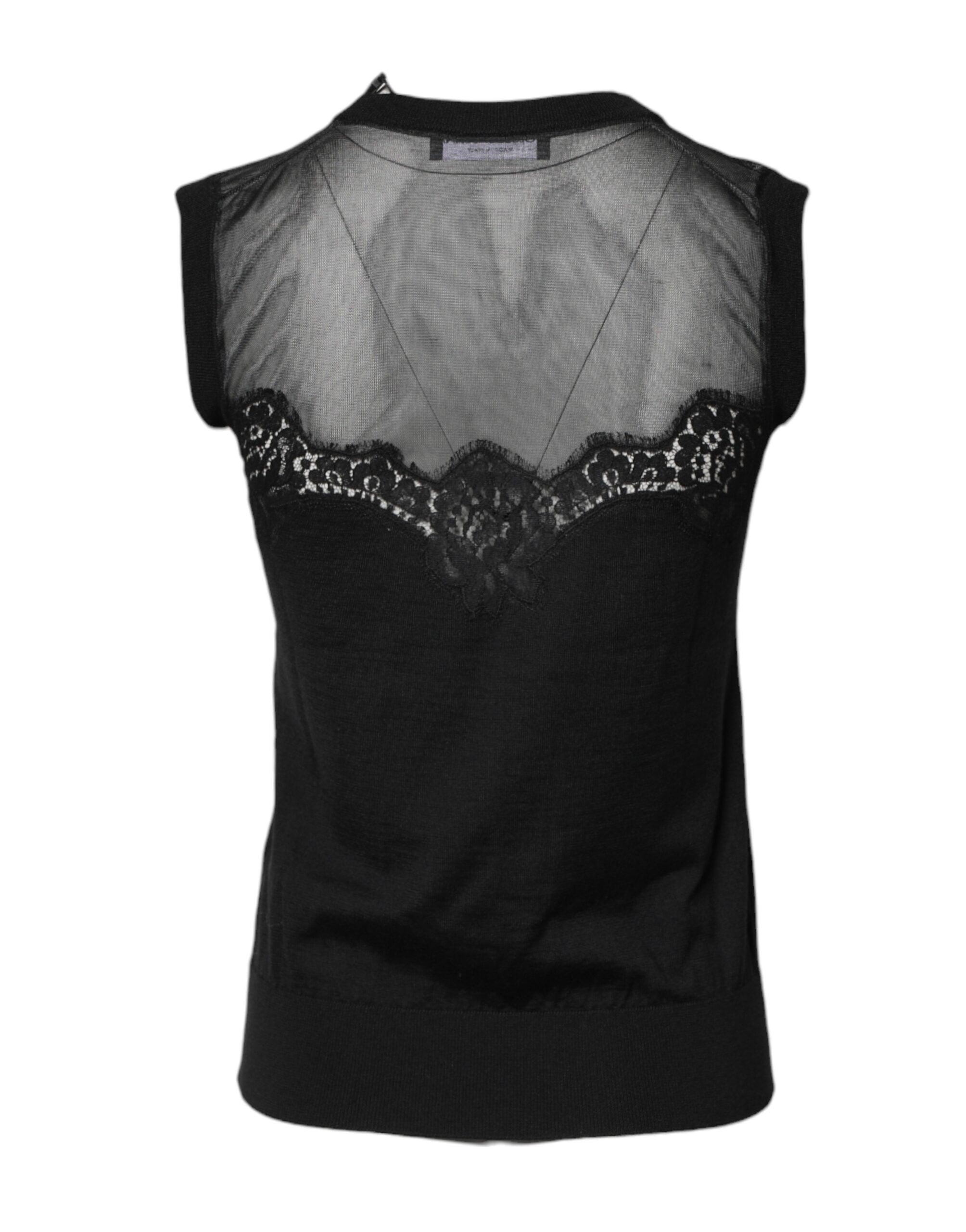 Lace Sheer Crew Neck Sleeveless Women's Top (Pre-Owned) - Dolce & Gabbana - Modalova