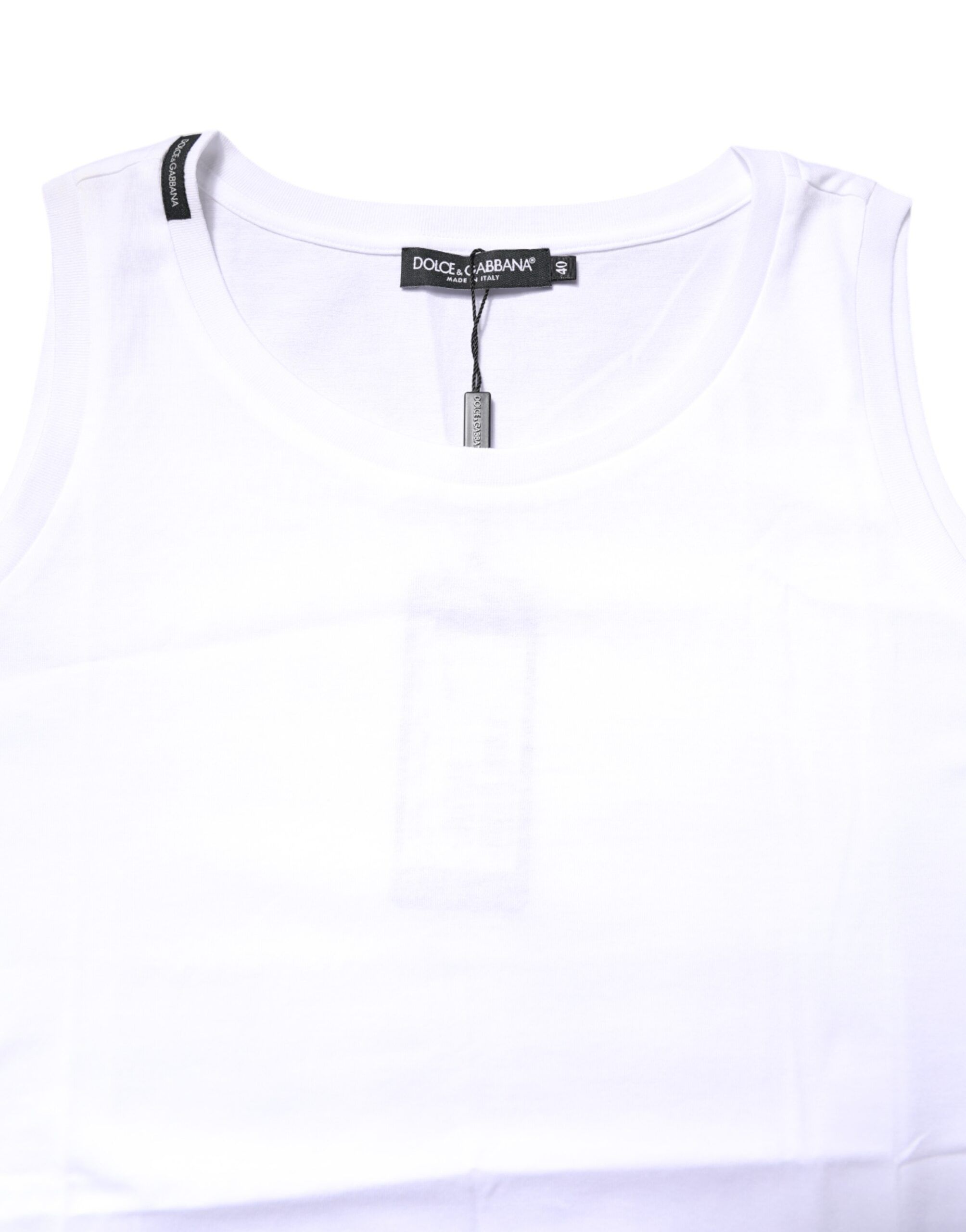 Cotton Sleeveless Crew Neck Women's T-shirt - Dolce & Gabbana - Modalova