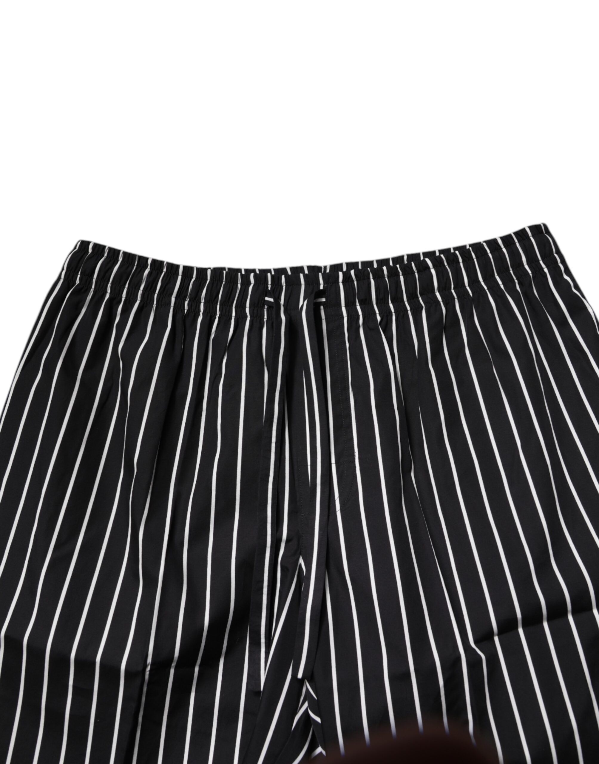 Black White Stripes Cotton Men Pajama Set Men's Sleepwear - Dolce & Gabbana - Modalova