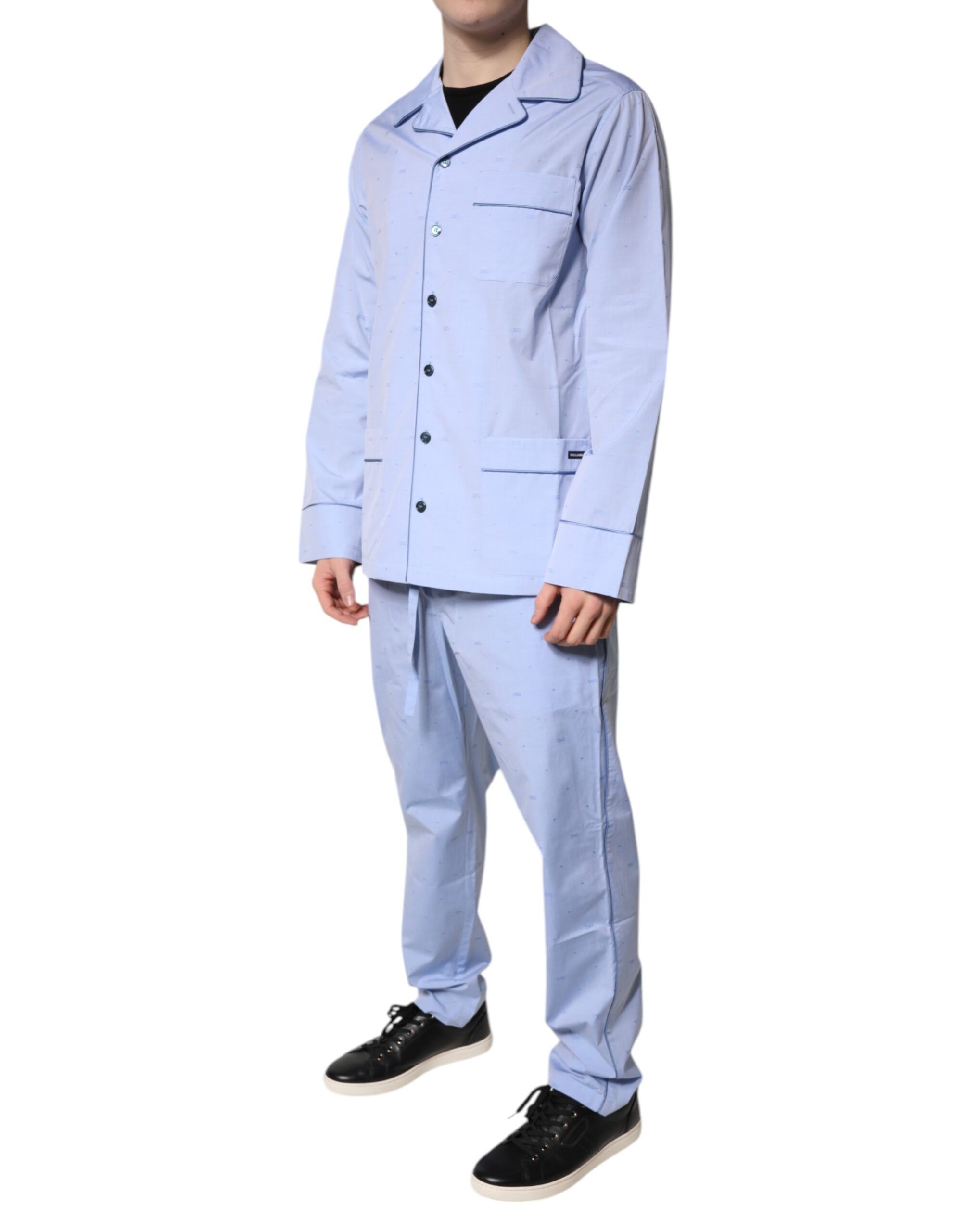 DG Logo Cotton Men Pajama Set Men's Sleepwear - Dolce & Gabbana - Modalova