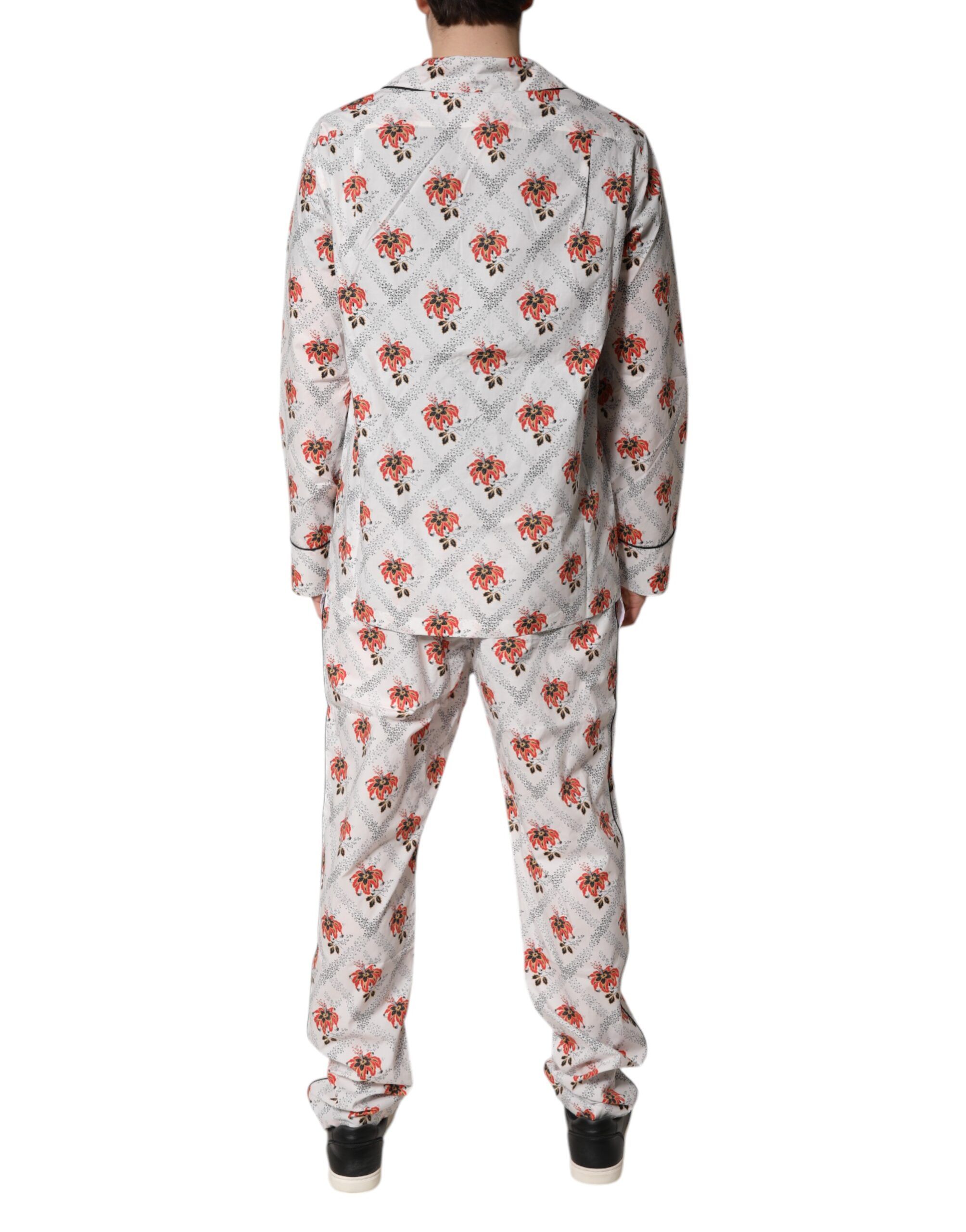 Floral Print Cotton Pajama Set Men's Sleepwear - Dolce & Gabbana - Modalova