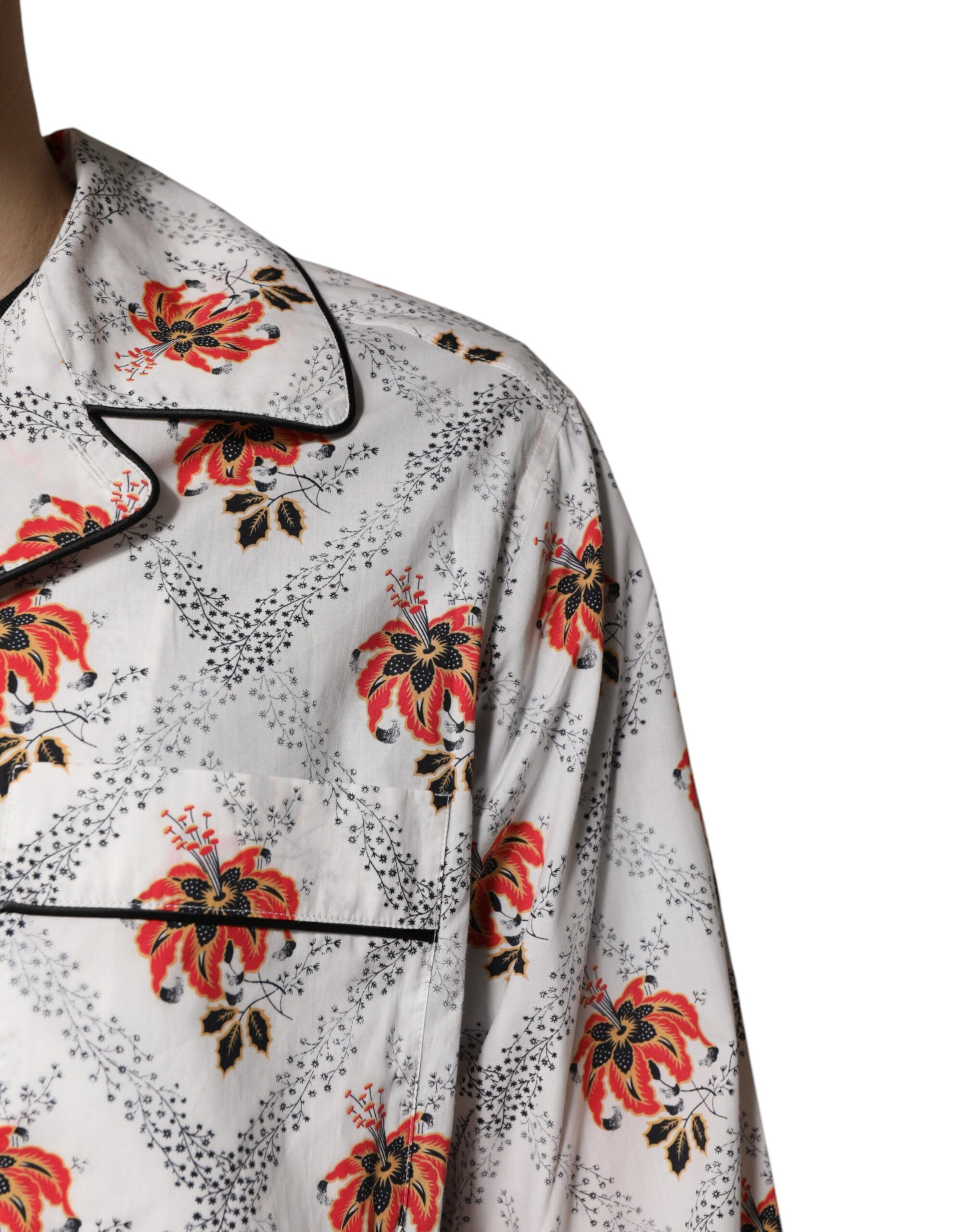 Floral Print Cotton Pajama Set Men's Sleepwear - Dolce & Gabbana - Modalova