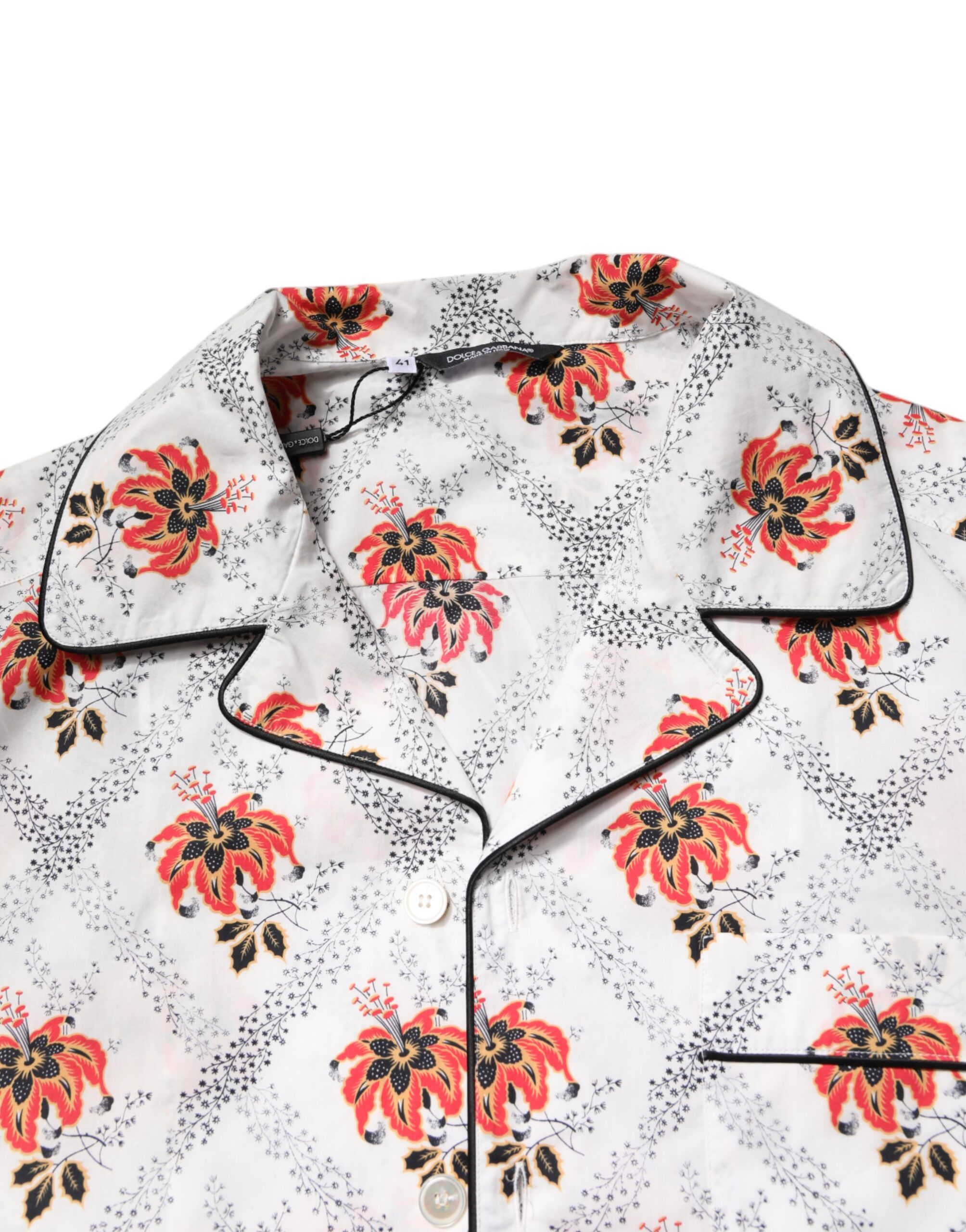 Floral Print Cotton Pajama Set Men's Sleepwear - Dolce & Gabbana - Modalova