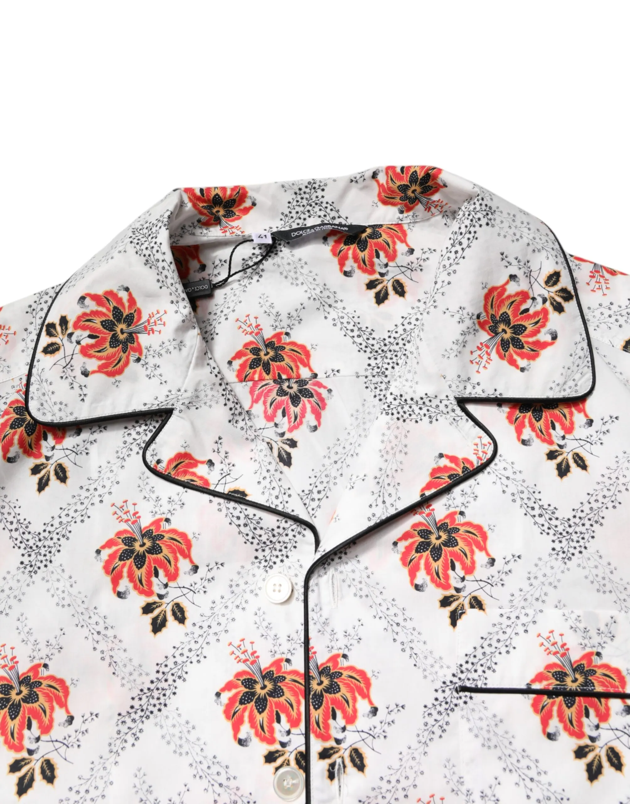Floral Print Cotton Pajama Set Men's Sleepwear - Dolce & Gabbana - Modalova