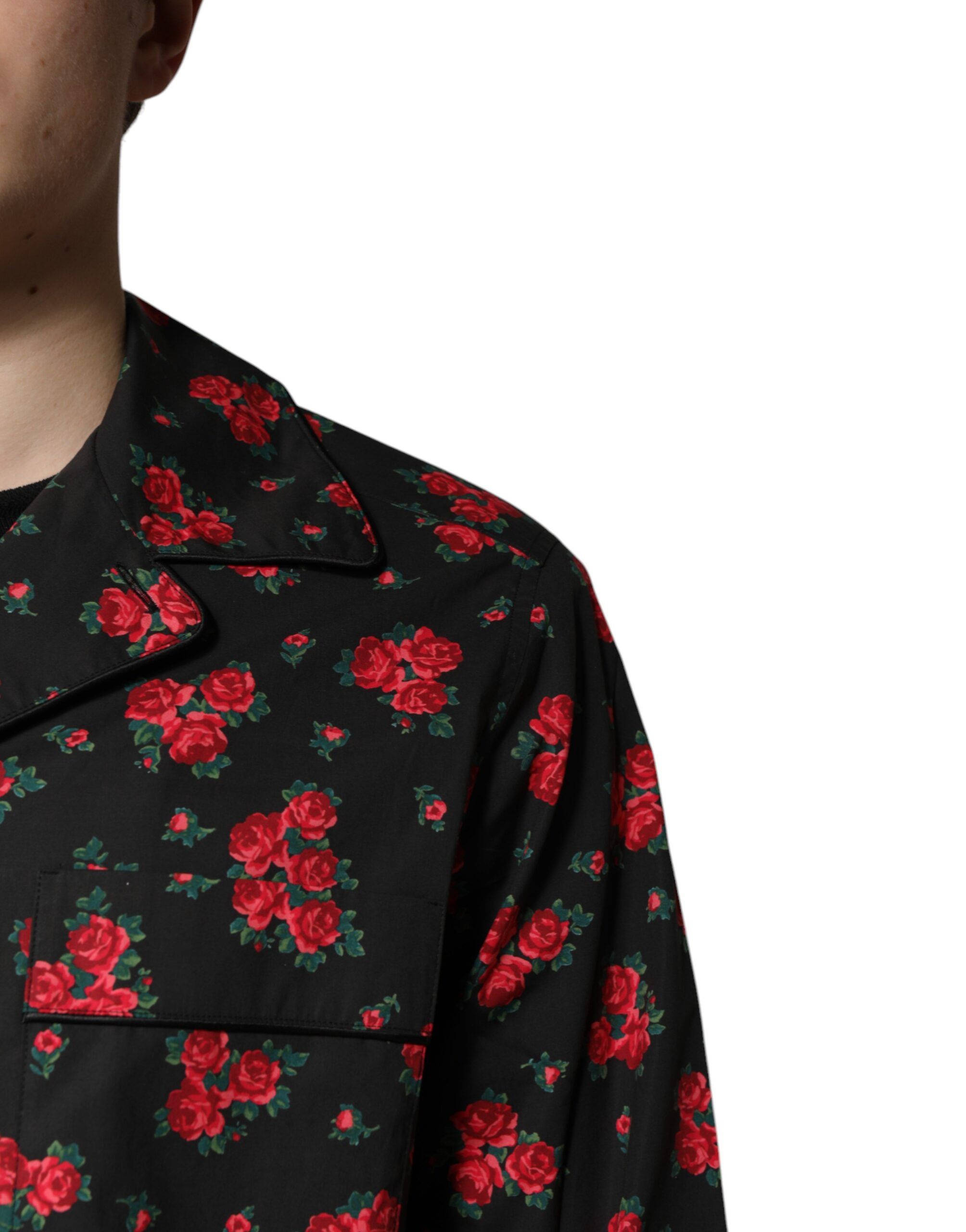 Floral Print Cotton Men Pajama Set Men's Sleepwear - Dolce & Gabbana - Modalova