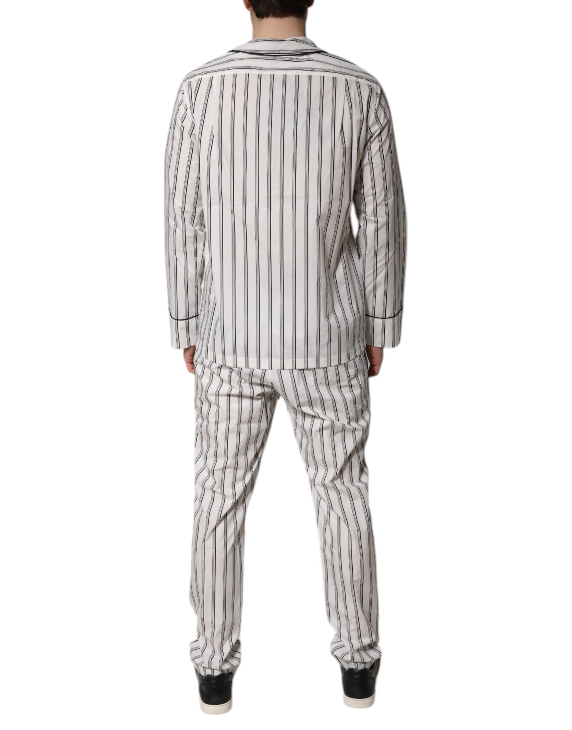 Stripes Cotton Men Pajama Set Men's Sleepwear - Dolce & Gabbana - Modalova