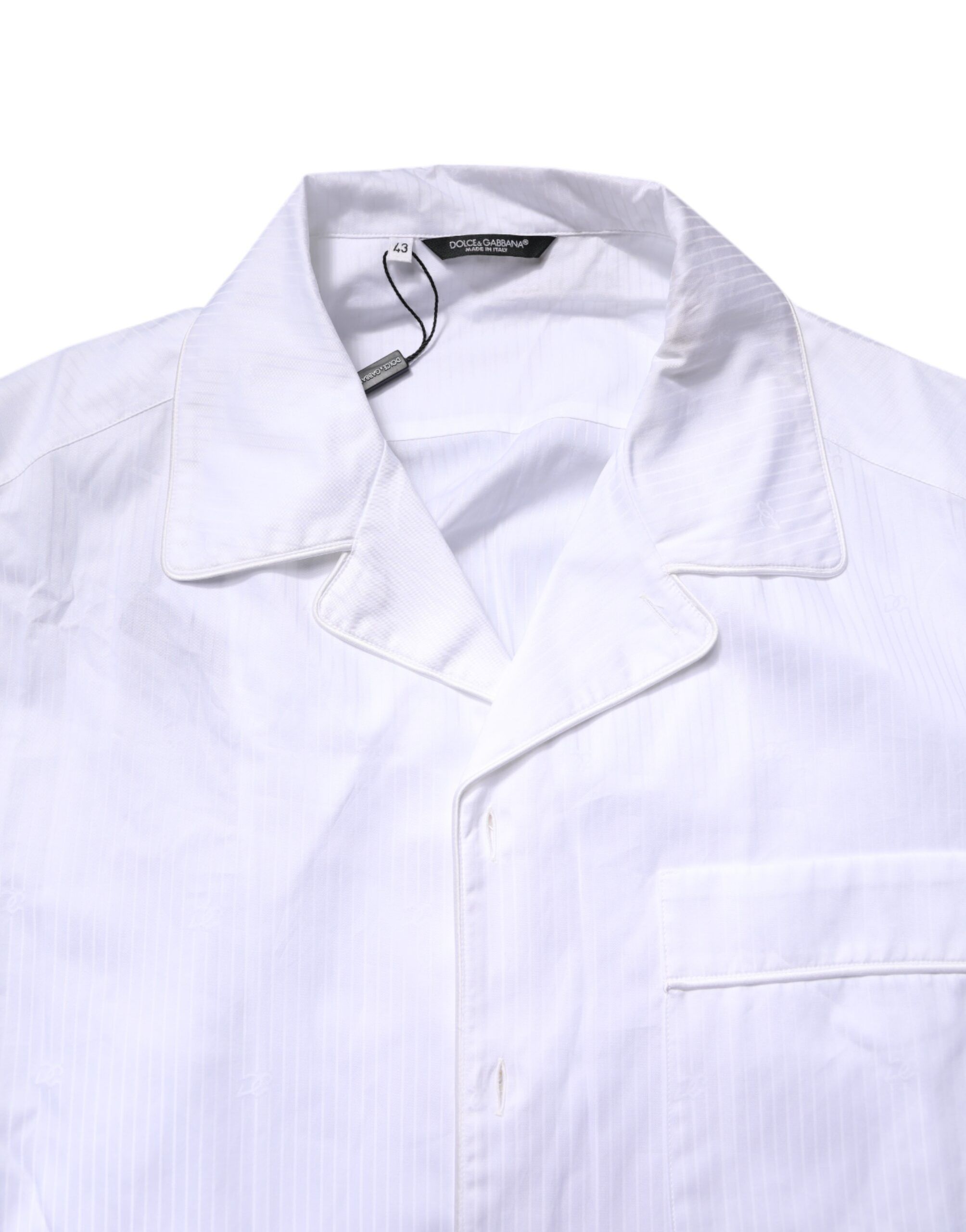 Cotton Shirt Pants Pajama Set Men's Sleepwear - Dolce & Gabbana - Modalova
