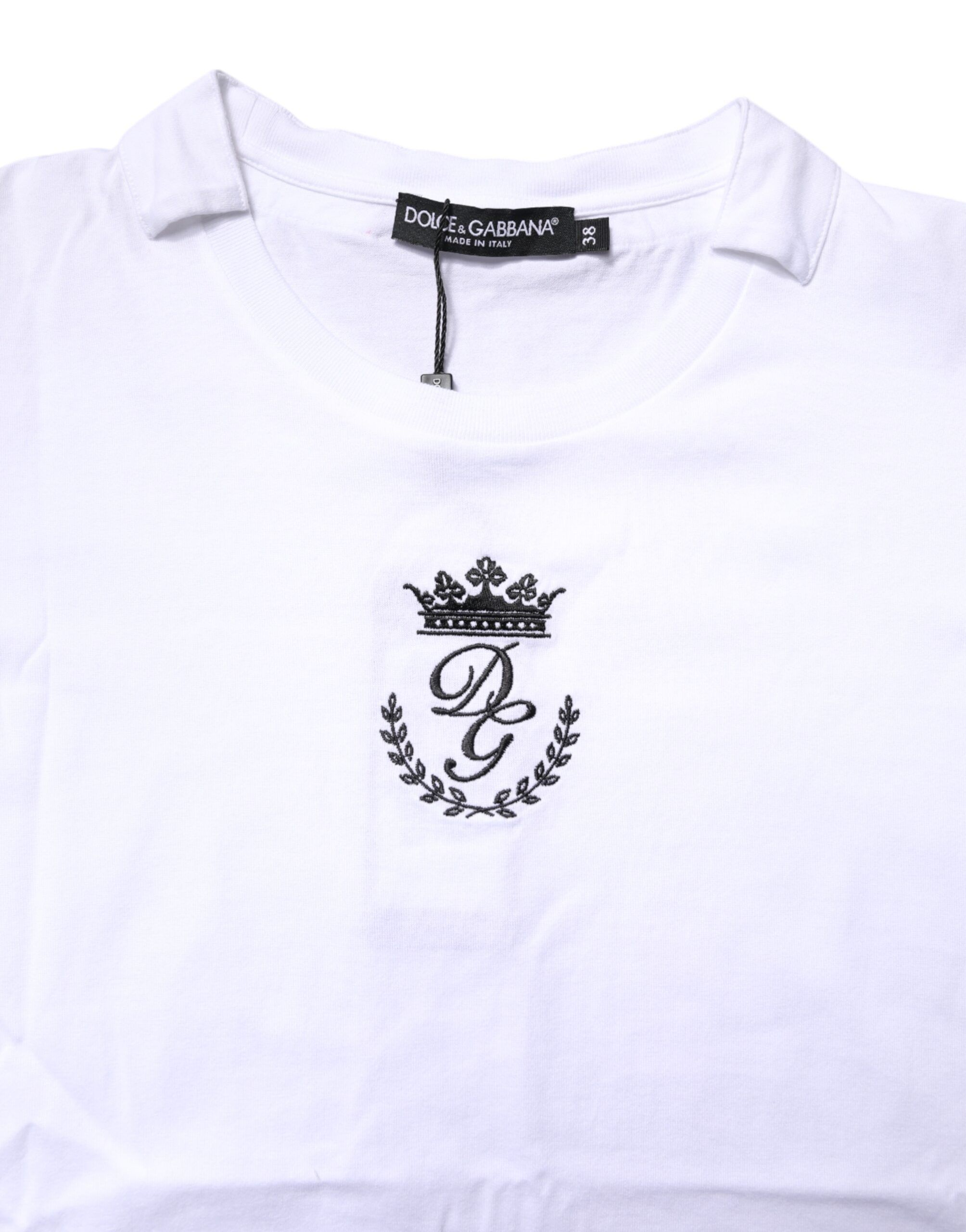 Logo Crown Cotton Crew Neck Women's T-shirt (Pre-Owned) - Dolce & Gabbana - Modalova