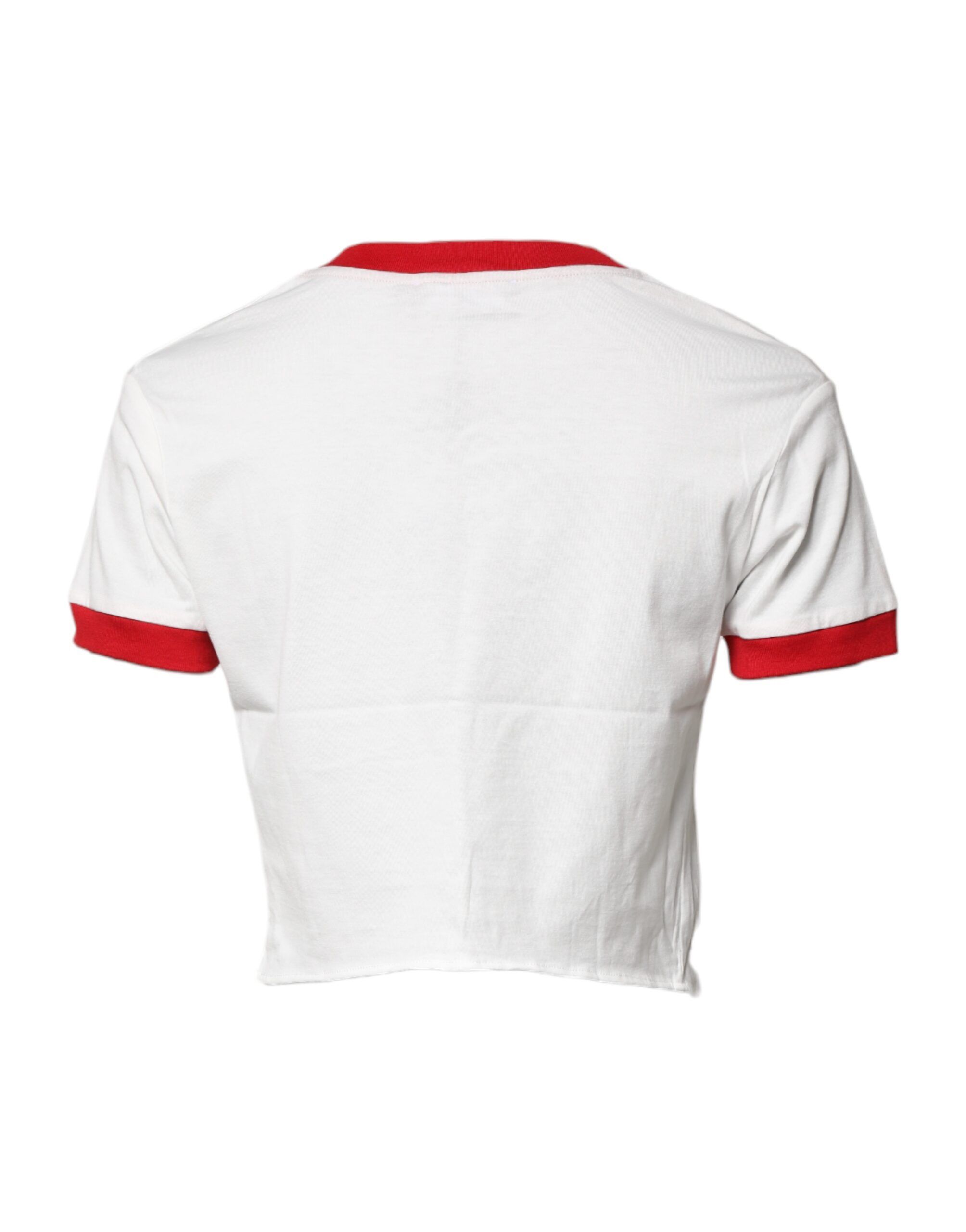 Printed Round Neck Cropped Top Women's T-shirt (Pre-Owned) - Dolce & Gabbana - Modalova