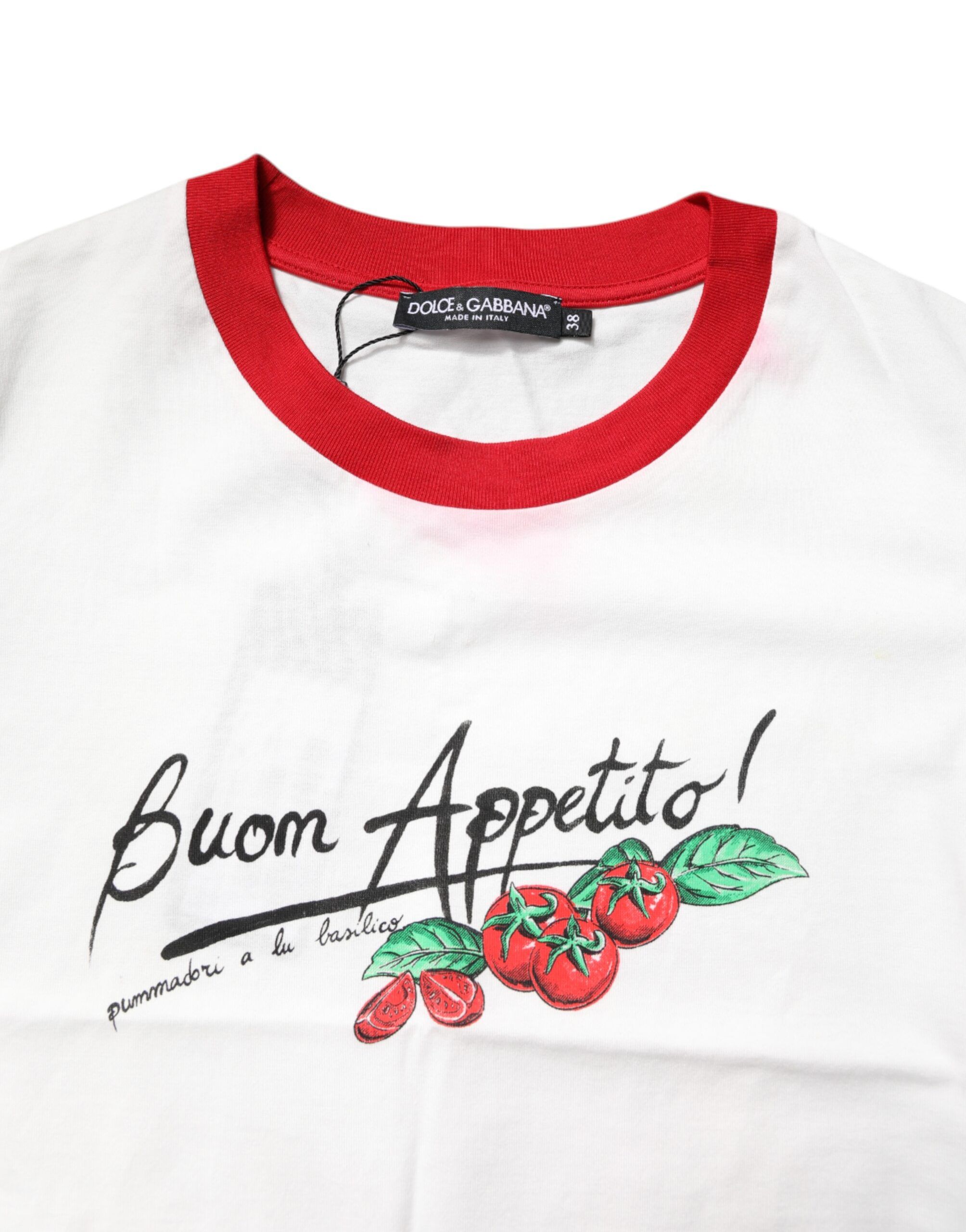 Printed Round Neck Cropped Top Women's T-shirt (Pre-Owned) - Dolce & Gabbana - Modalova