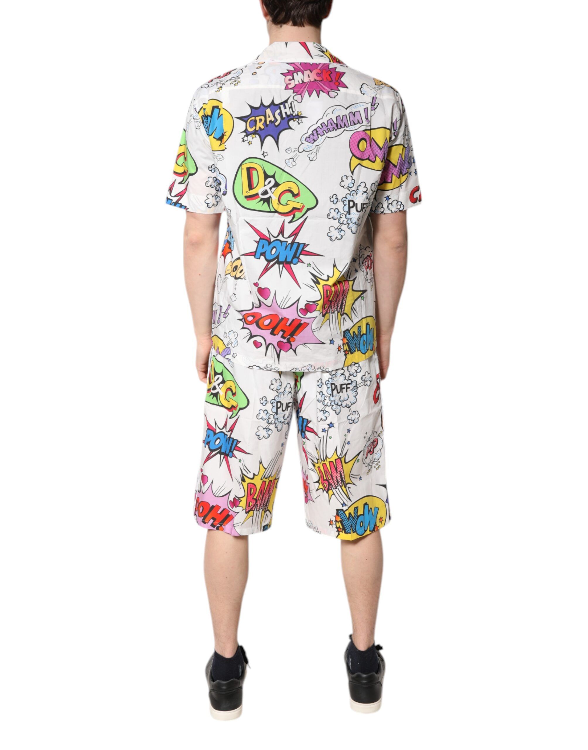 Cartoon Print Cotton Men Pajama Set Men's Sleepwear - Dolce & Gabbana - Modalova