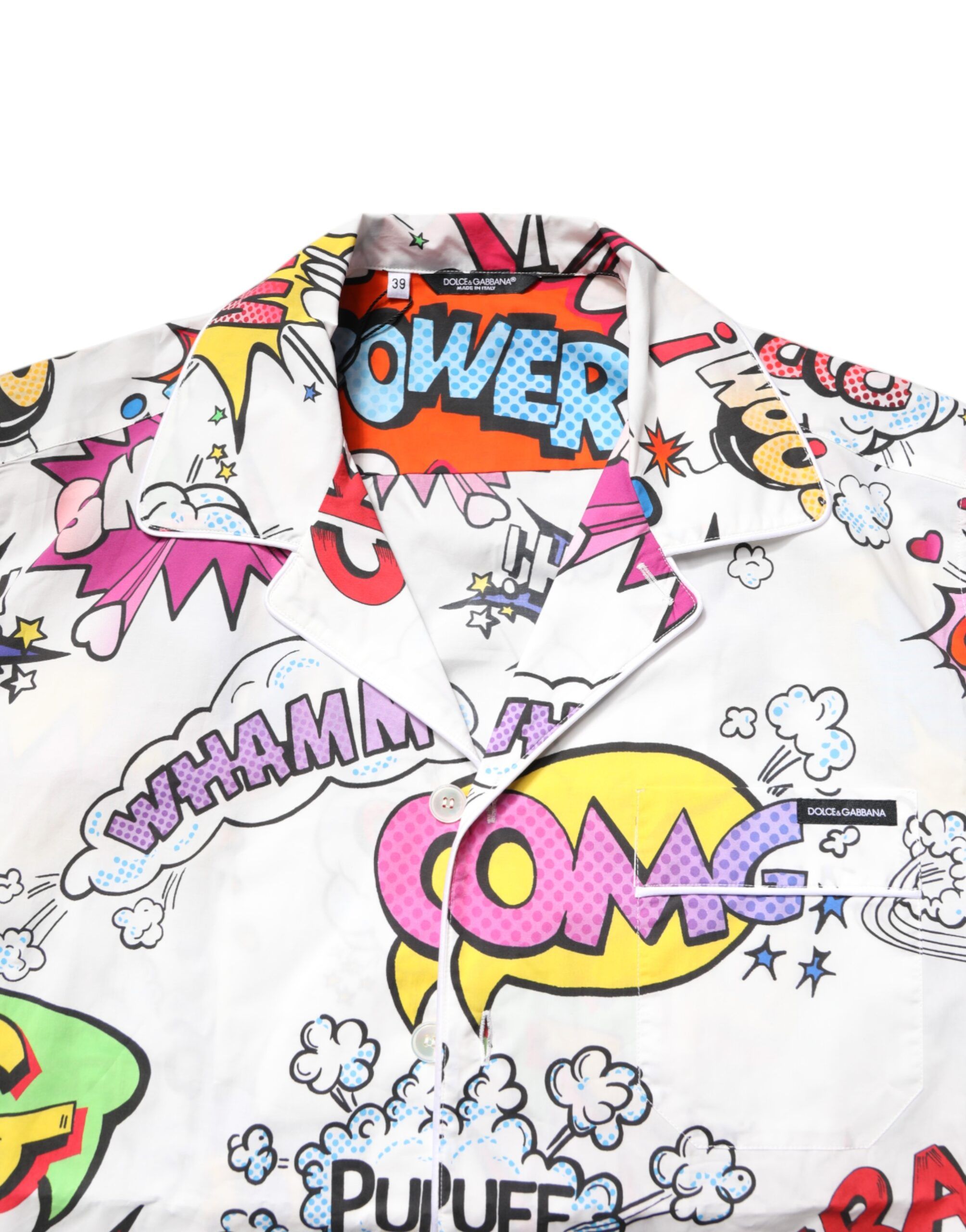 Cartoon Print Cotton Men Pajama Set Men's Sleepwear - Dolce & Gabbana - Modalova