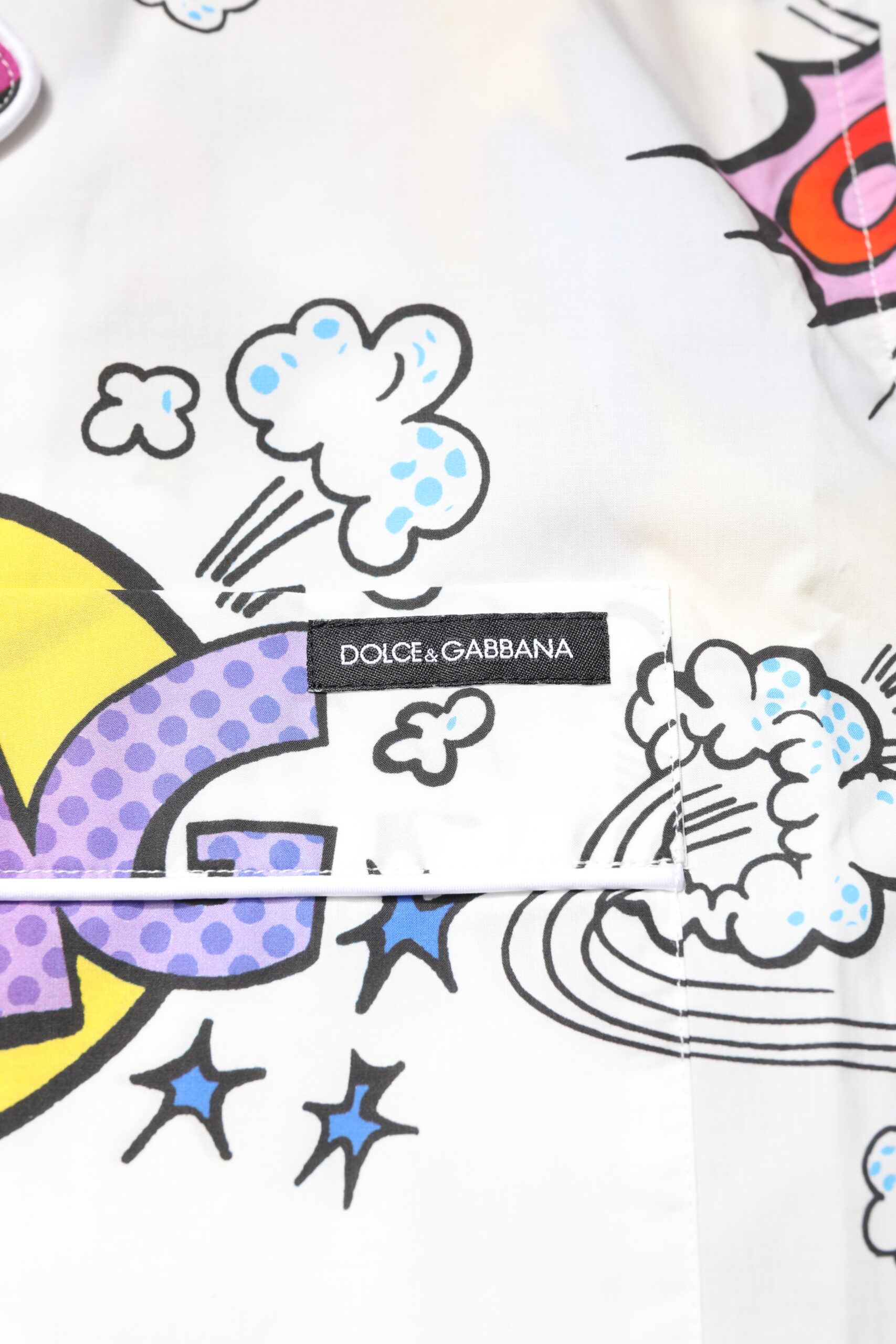 Cartoon Print Cotton Men Pajama Set Men's Sleepwear - Dolce & Gabbana - Modalova