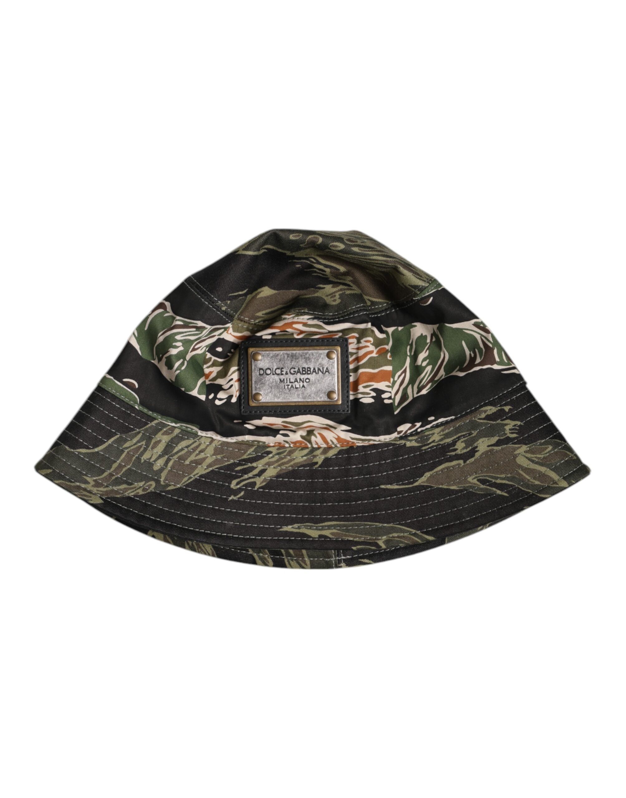 Multicolor DG Plaque Wide Brim Bucket Men's Hat - Dolce & Gabbana - Modalova