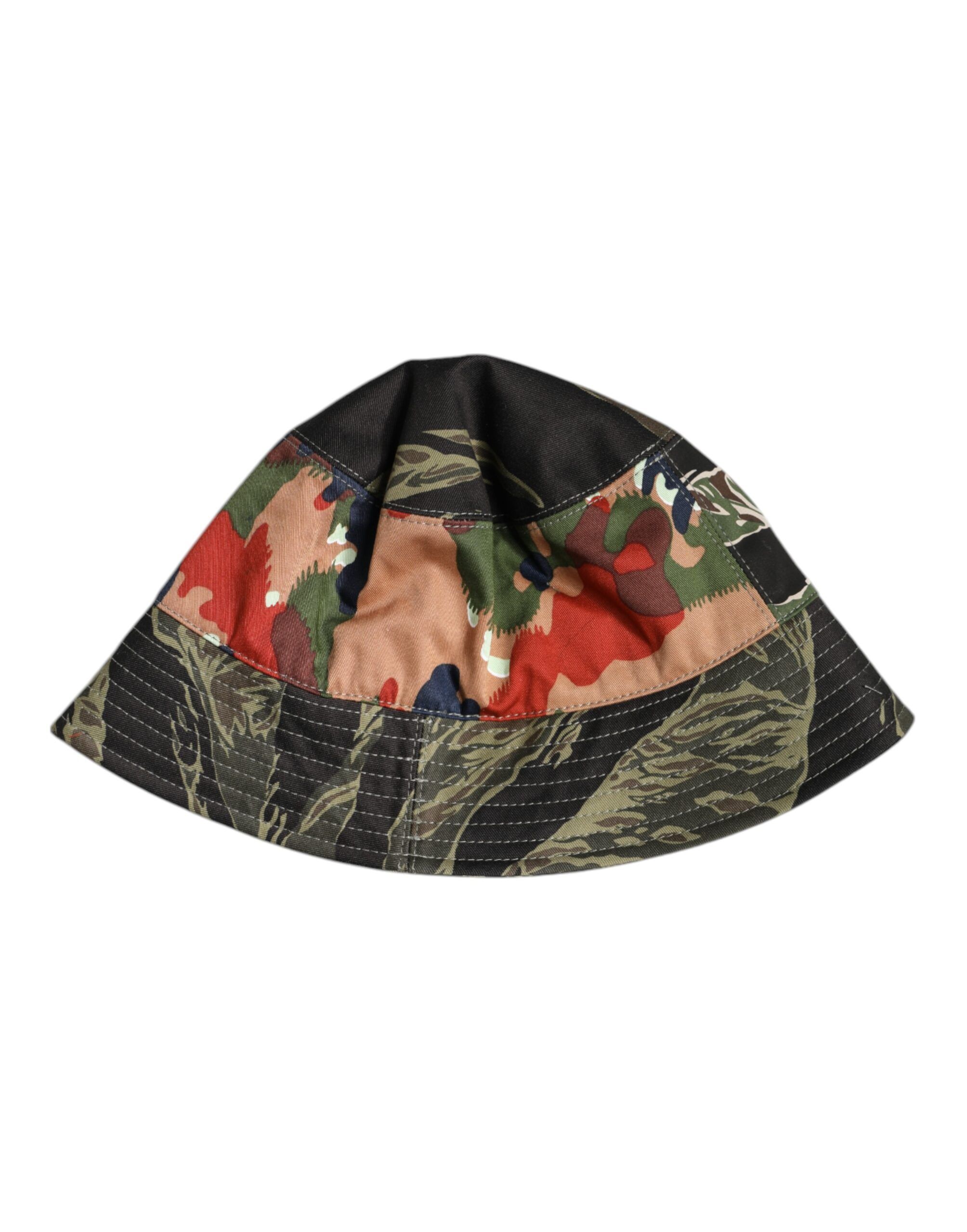 Multicolor DG Plaque Wide Brim Bucket Men's Hat - Dolce & Gabbana - Modalova