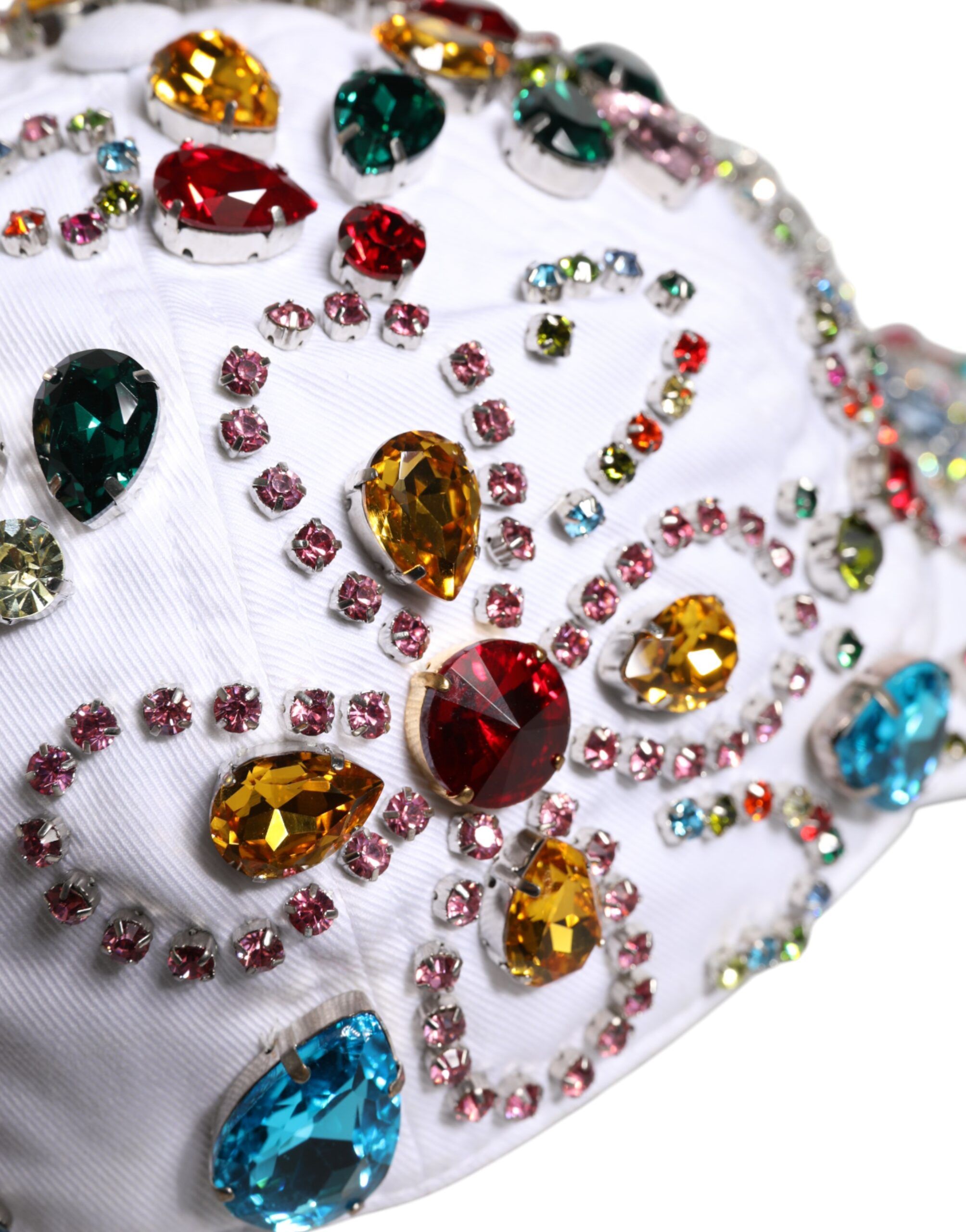 Multicolor Crystal Embellish Baseball Men's Cap - Dolce & Gabbana - Modalova