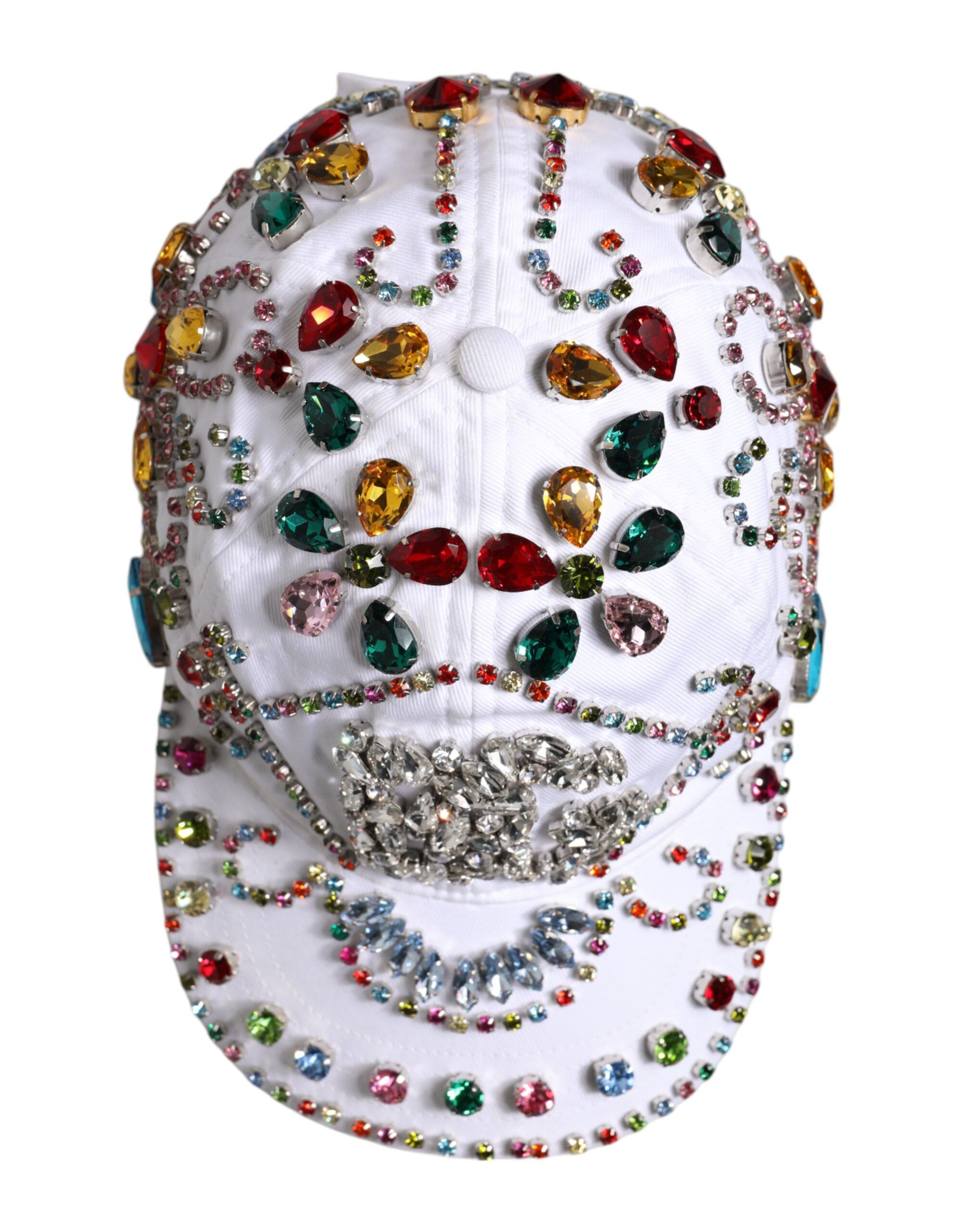 Multicolor Crystal Embellish Baseball Men's Cap - Dolce & Gabbana - Modalova