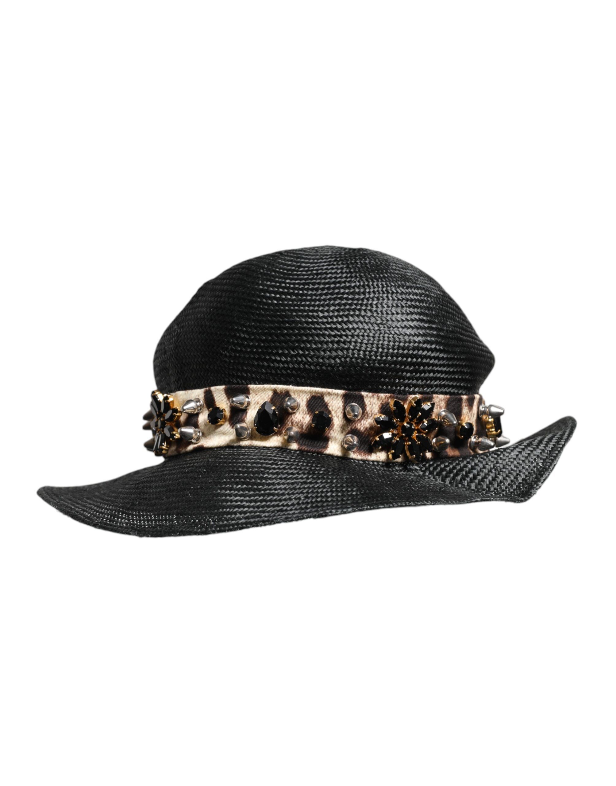 Straw Crystal Embellished Wide Brim Women's Hat (Pre-Owned) - Dolce & Gabbana - Modalova
