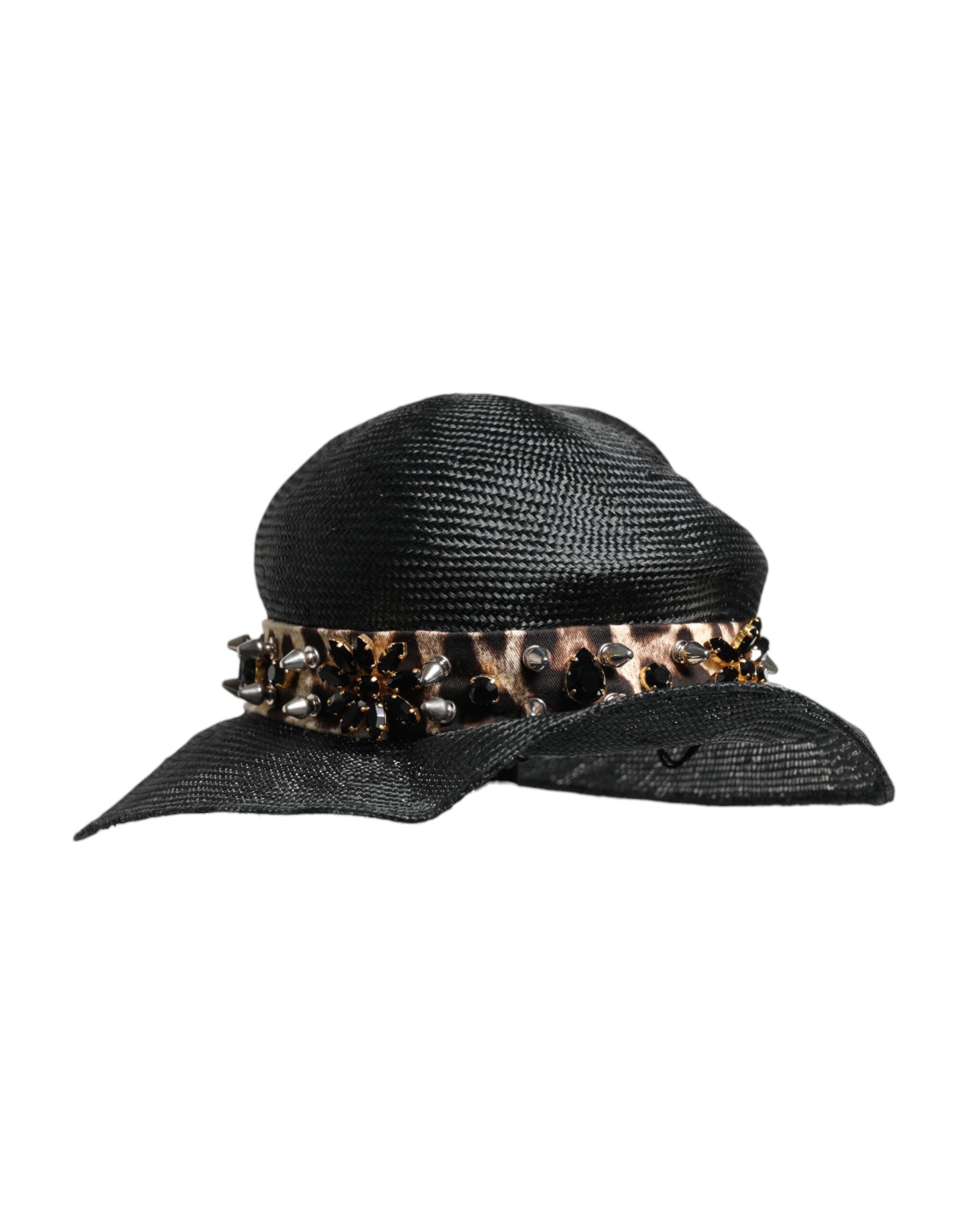 Straw Crystal Embellished Wide Brim Women's Hat (Pre-Owned) - Dolce & Gabbana - Modalova