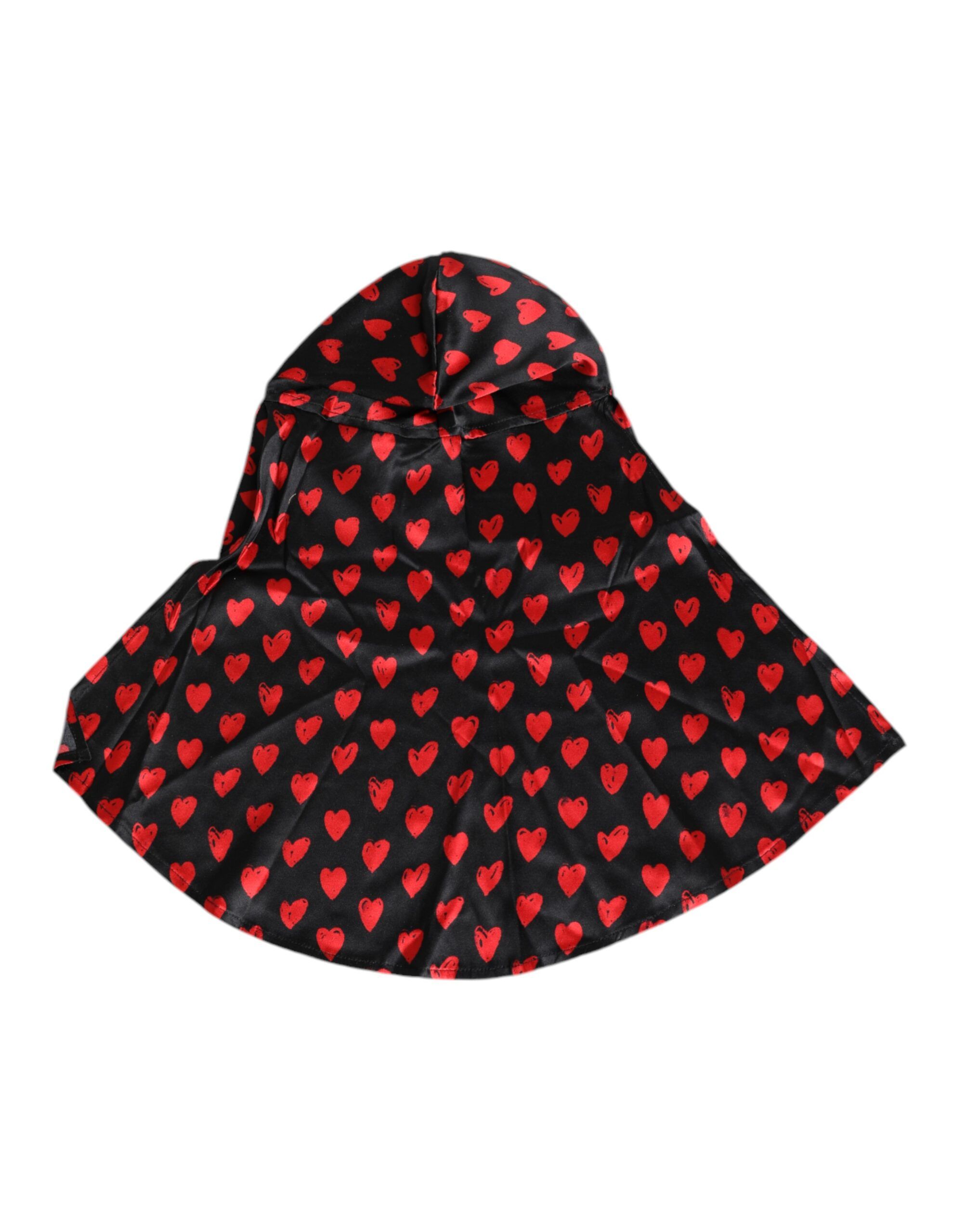 Black Red Hearts Polyester Women's Hat - Dolce & Gabbana - Modalova