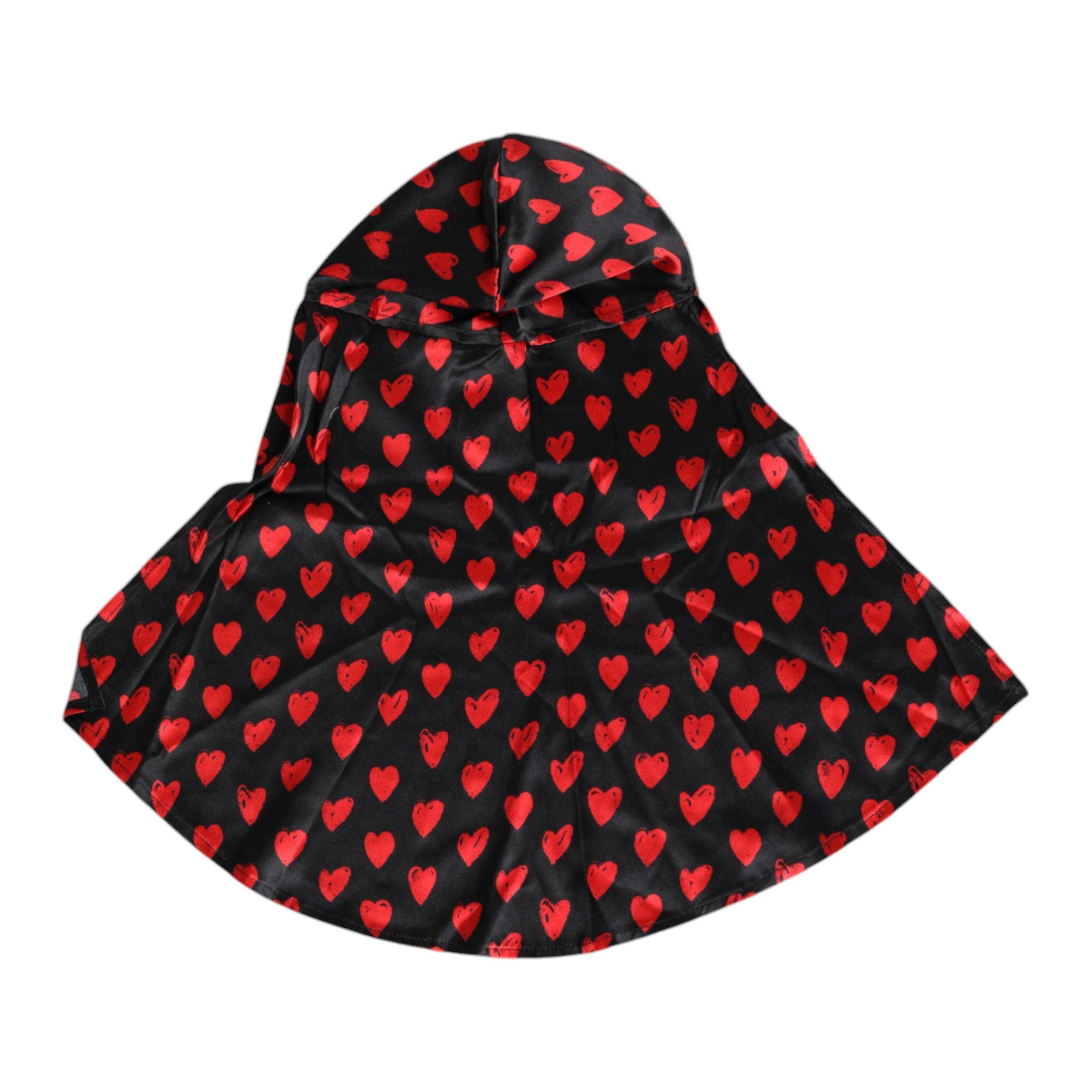 Black Red Hearts Polyester Women's Hat - Dolce & Gabbana - Modalova
