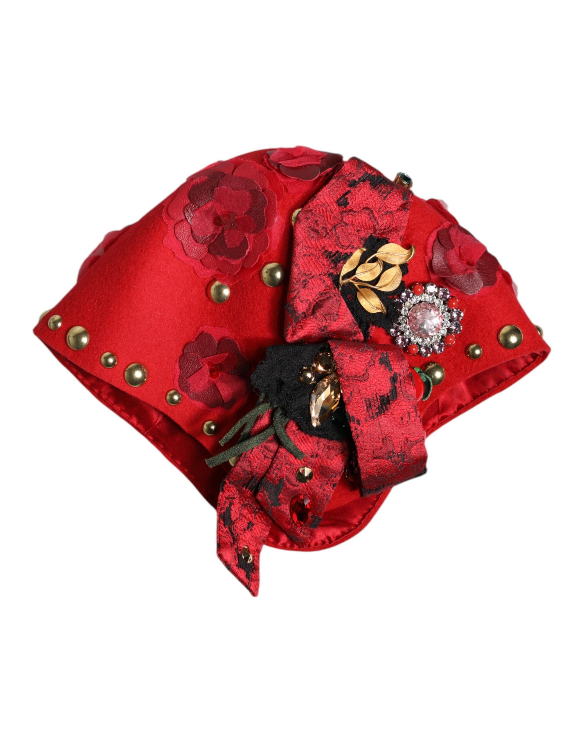 Crystal Gold Roses Brooch Embellished Women's Hat (Pre-Owned) - Dolce & Gabbana - Modalova