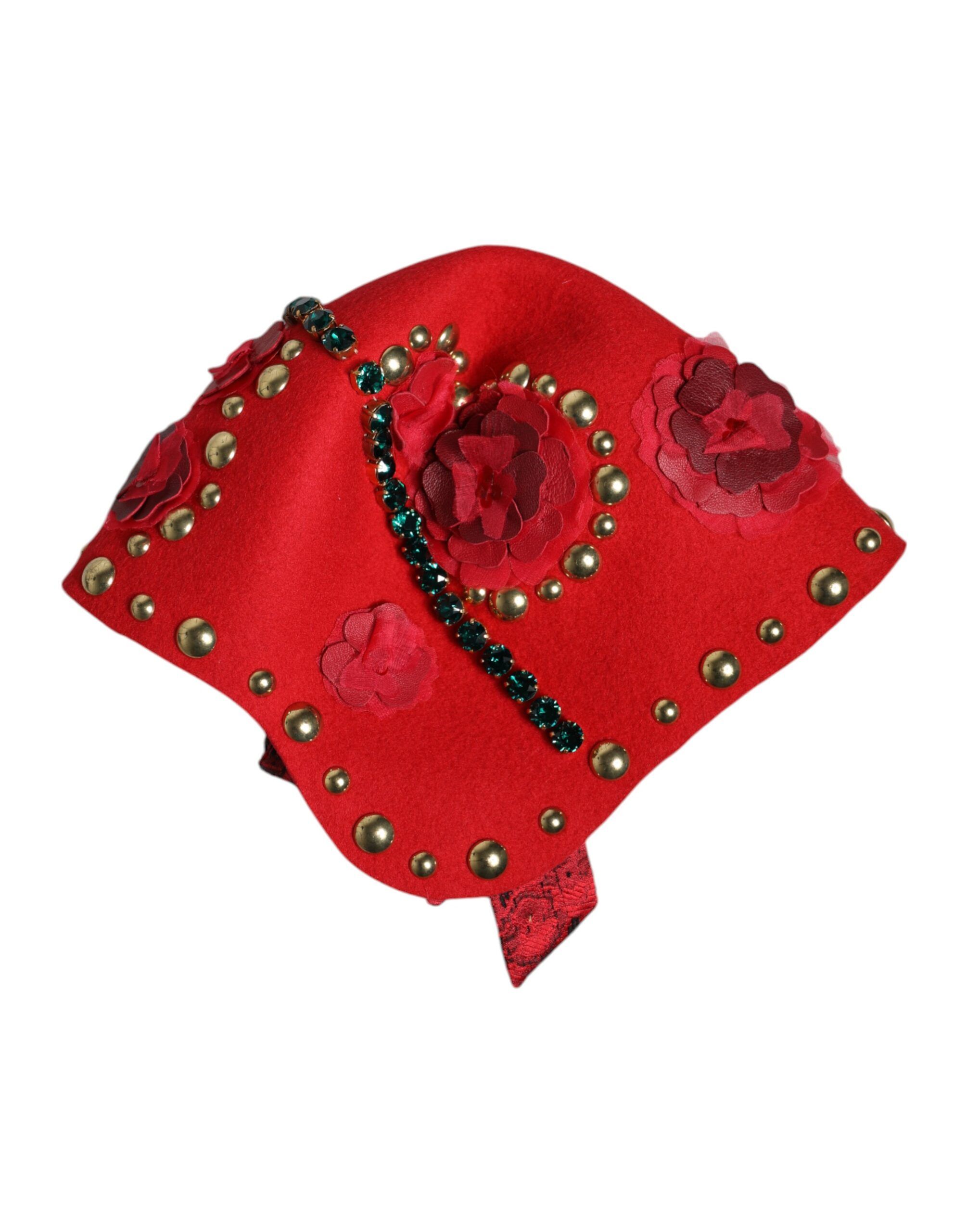 Crystal Gold Roses Brooch Embellished Women's Hat (Pre-Owned) - Dolce & Gabbana - Modalova