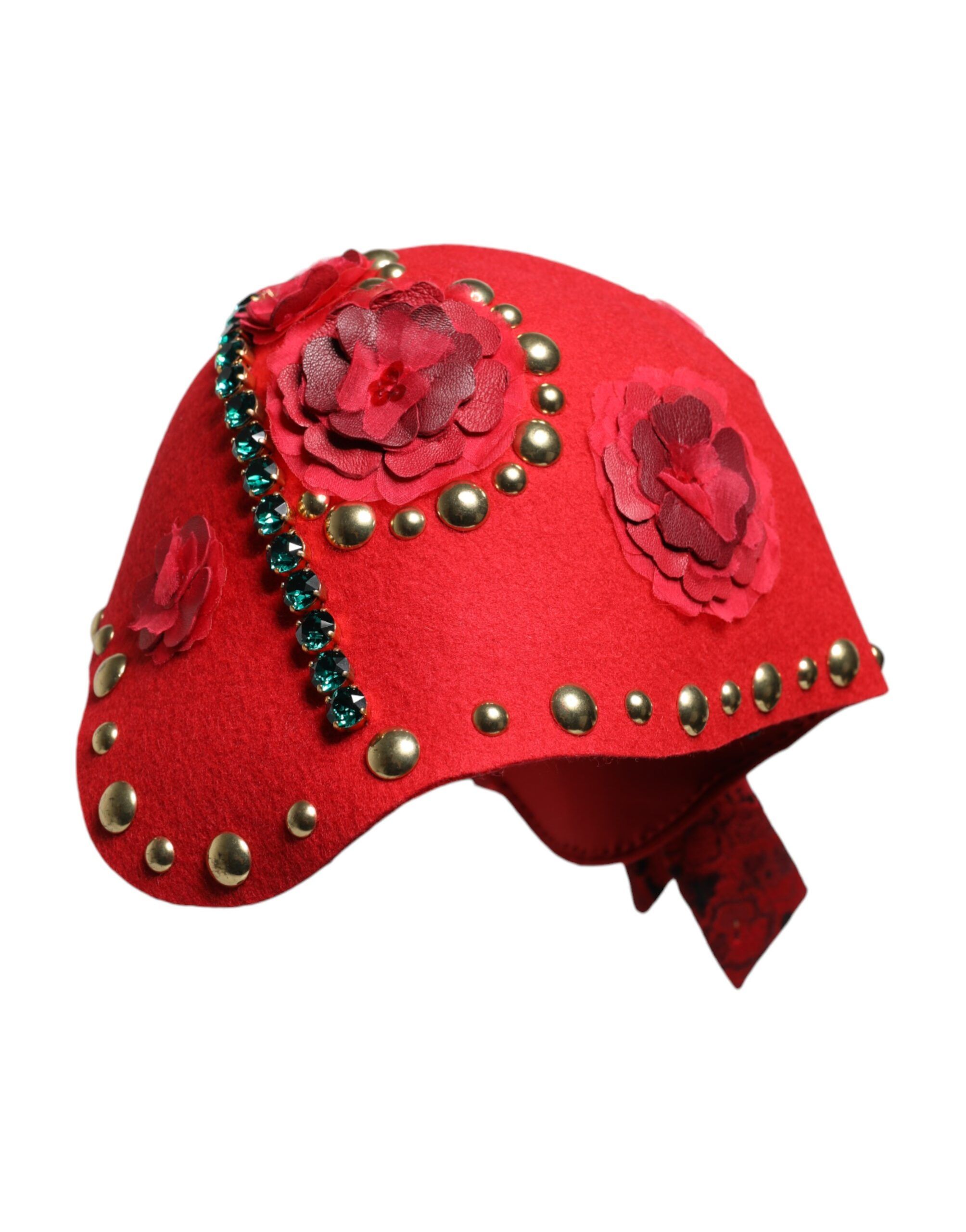 Crystal Gold Roses Brooch Embellished Women's Hat - Dolce & Gabbana - Modalova