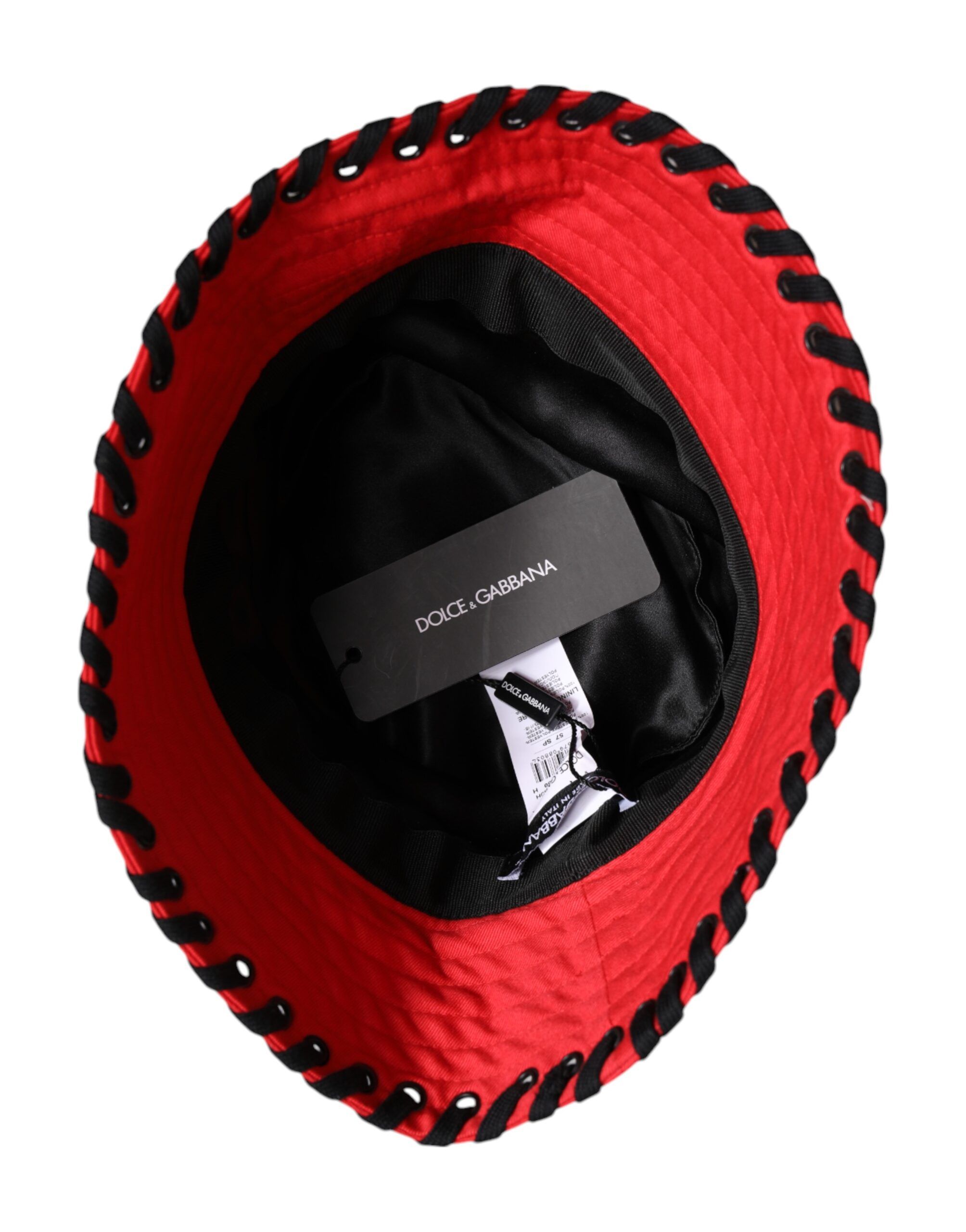 Lace Polyester Wide Brim Bucket Women's Hat - Dolce & Gabbana - Modalova