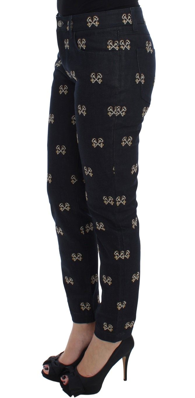 Key Embroidered Slim Fit KATE Women's Jeans - Dolce & Gabbana - Modalova