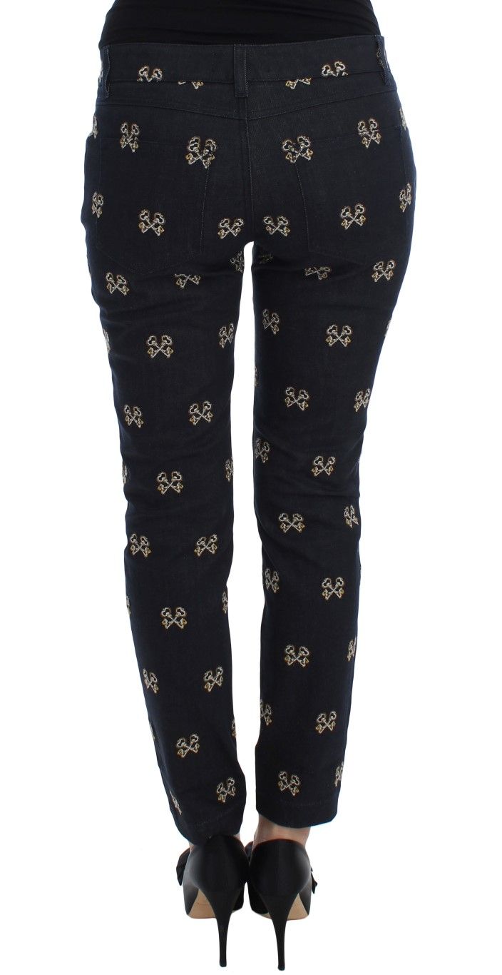 Key Embroidered Slim Fit KATE Women's Jeans - Dolce & Gabbana - Modalova