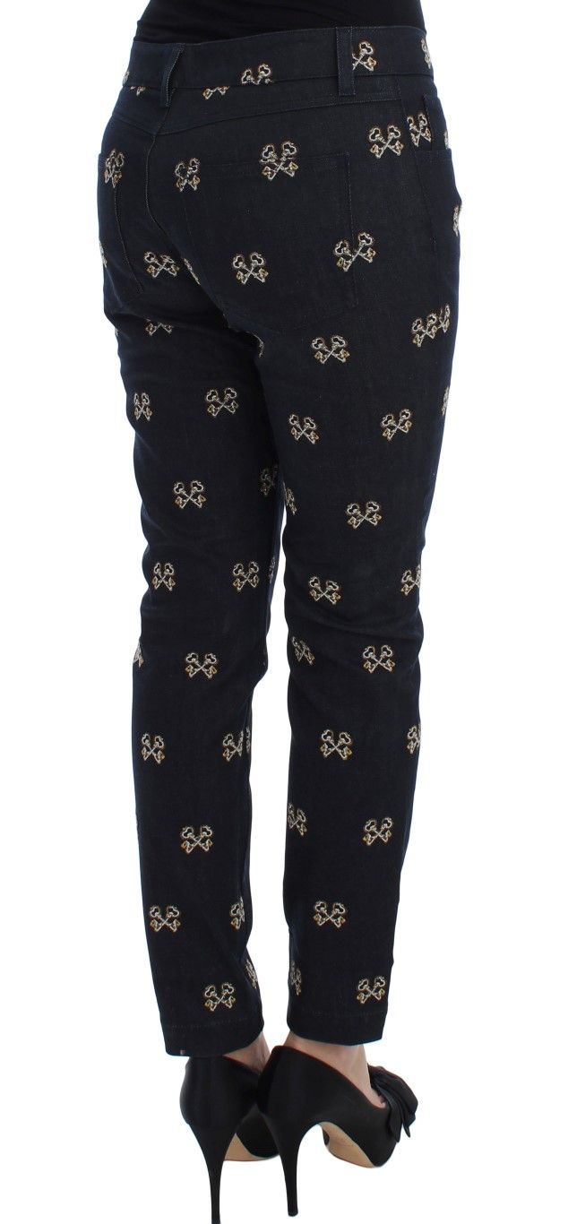 Key Embroidered Slim Fit KATE Women's Jeans - Dolce & Gabbana - Modalova