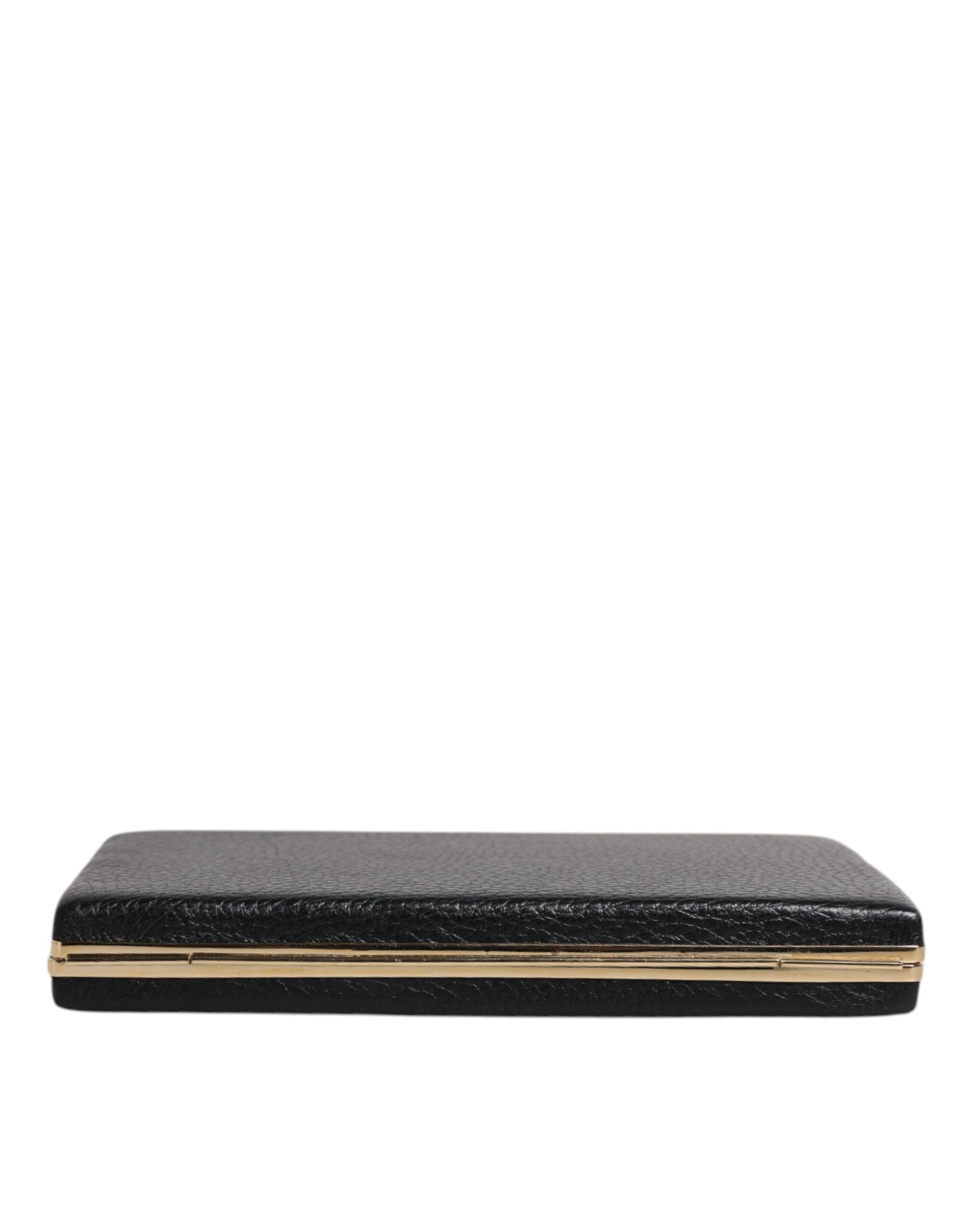 Leather Gold Frame Clutch Evening Party Purse Women's Bag - Dolce & Gabbana - Modalova
