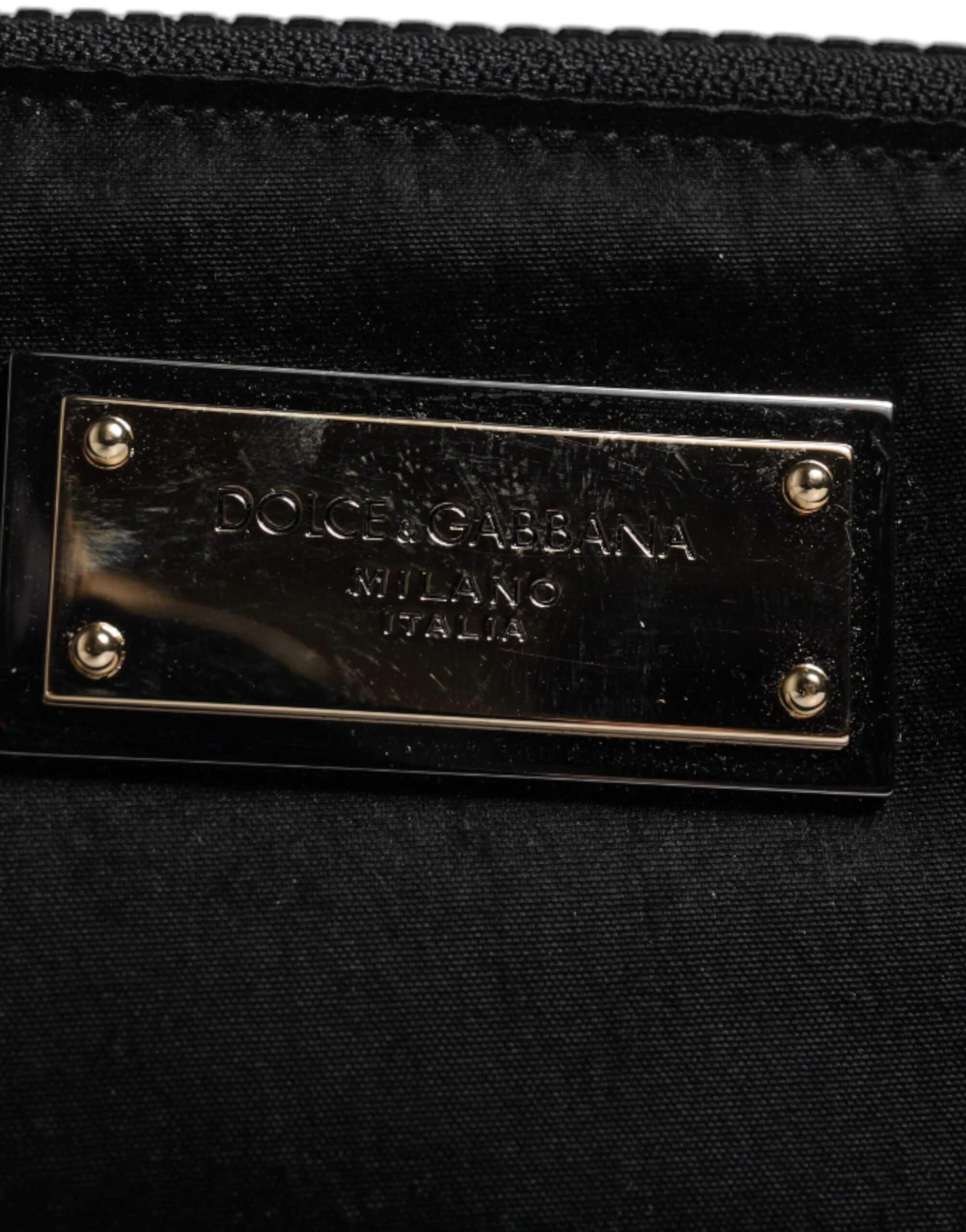Nylon Logo Plaque Keyring Pouch Clutch Men's Bag - Dolce & Gabbana - Modalova