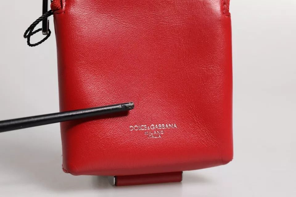 Leather Logo Zip Around Card Holder Wide Strap Men's Wallet (Pre-Owned) - Dolce & Gabbana - Modalova