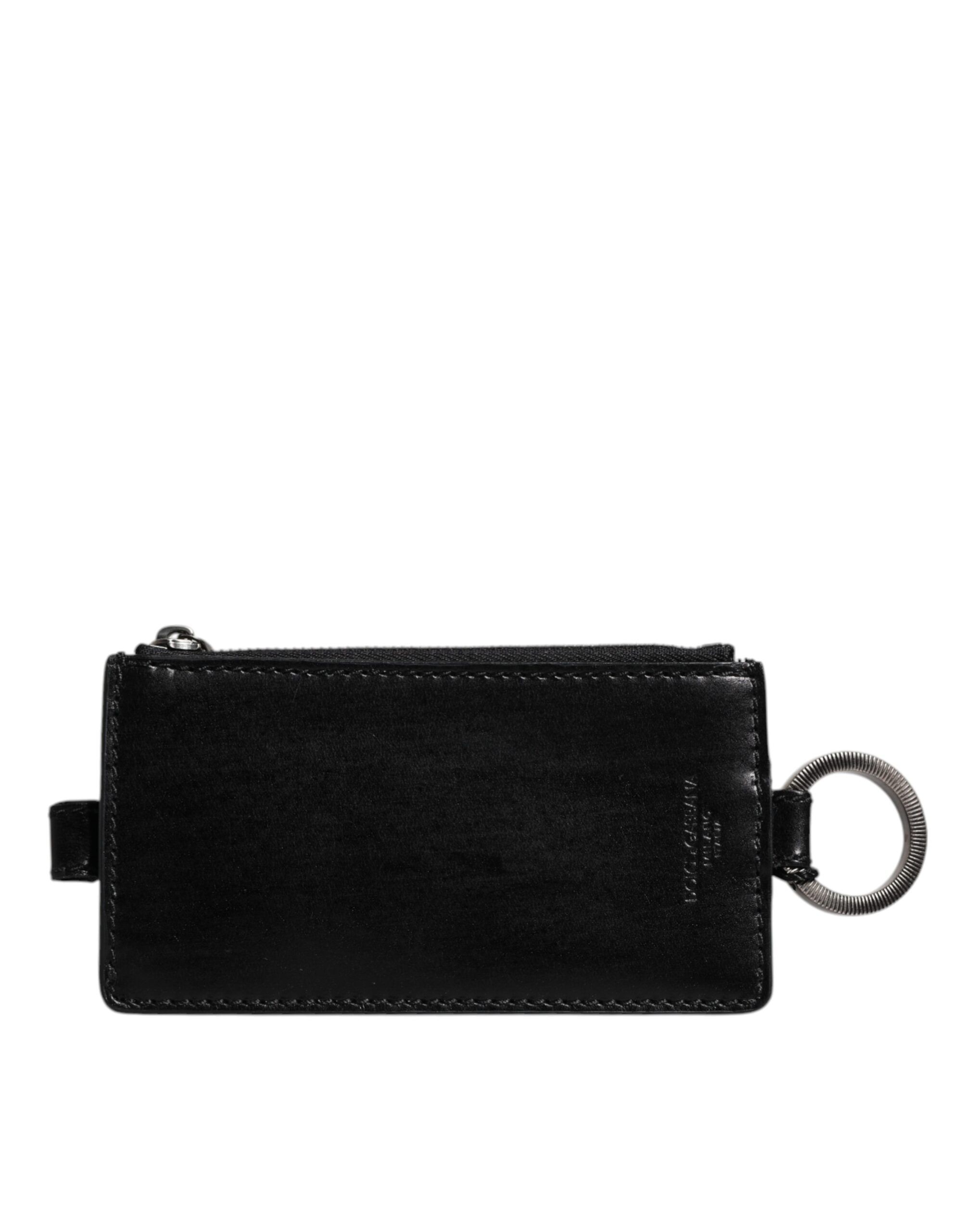 Horse Leather Lanyard Logo Card Holder Men's Wallet - Dolce & Gabbana - Modalova