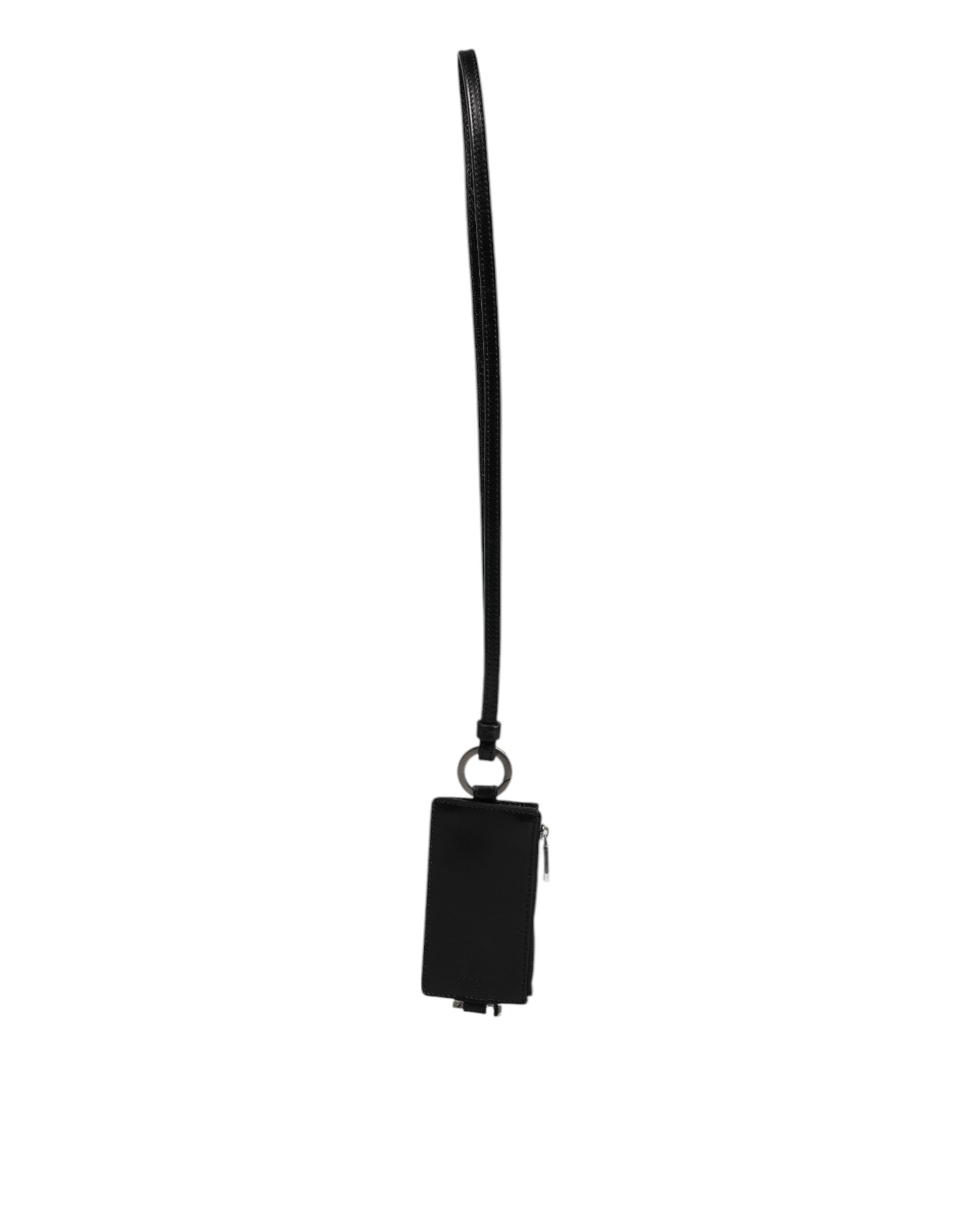 Horse Leather Lanyard Logo Card Holder Men's Wallet - Dolce & Gabbana - Modalova