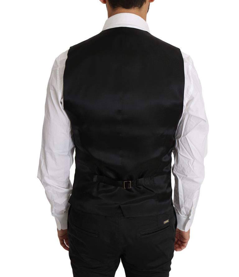 Solid Wool Silk Waistcoat Men's Vest - Dolce & Gabbana - Modalova