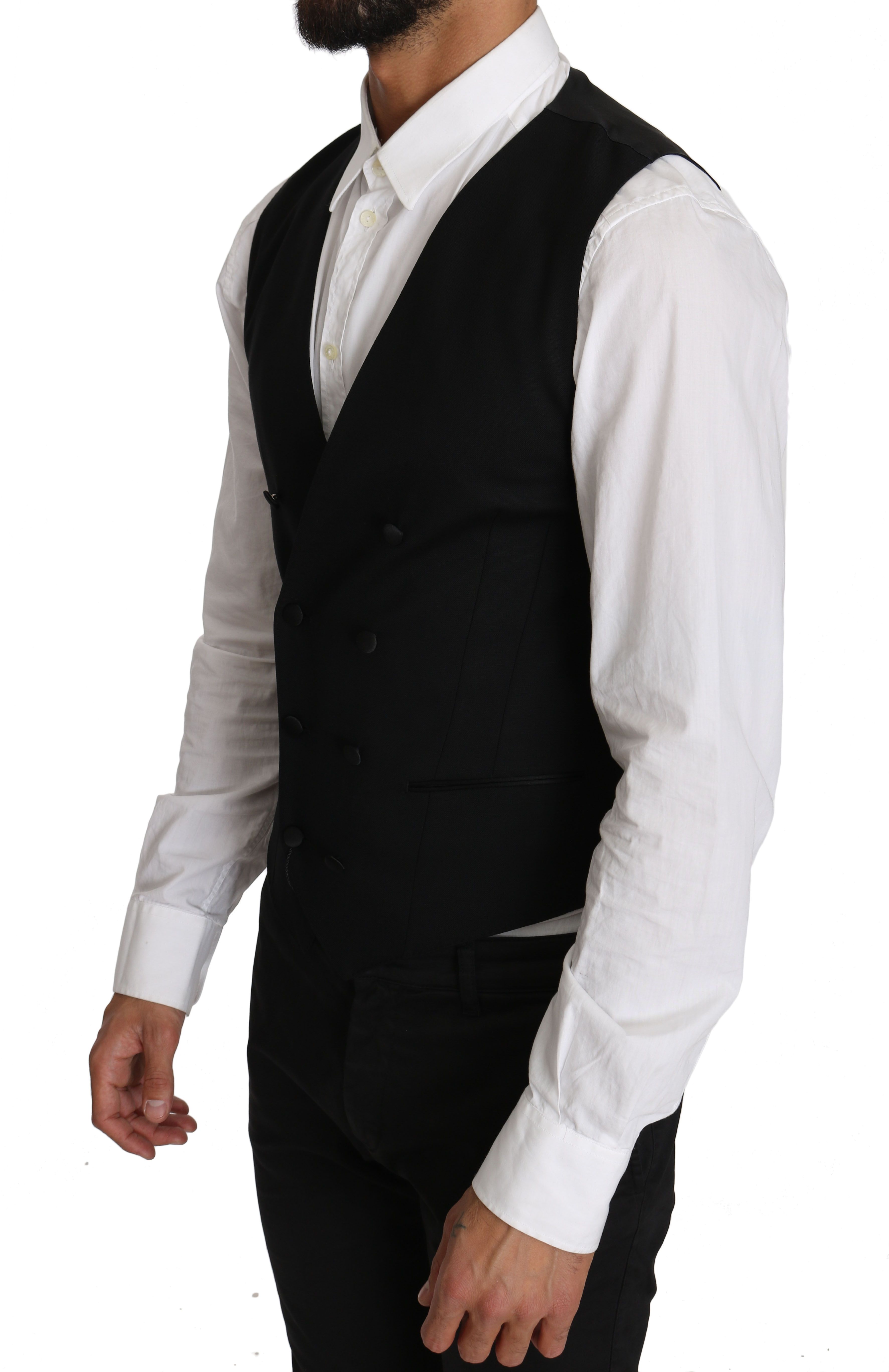 Wool Double Breasted Waistcoat Men's Vest - Dolce & Gabbana - Modalova