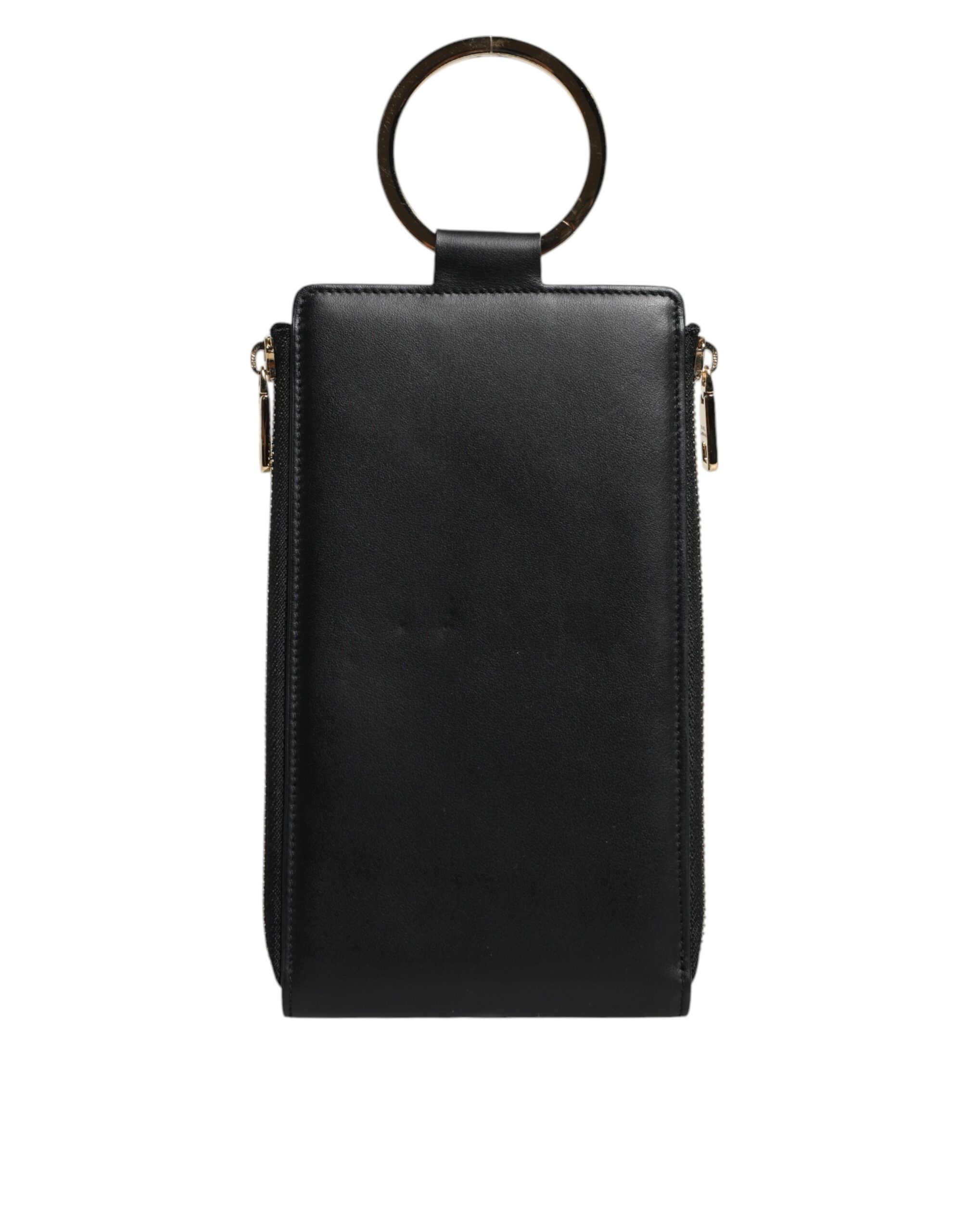 Leather Logo Plaque Neck Strap Card Coin Women's Wallet - Dolce & Gabbana - Modalova
