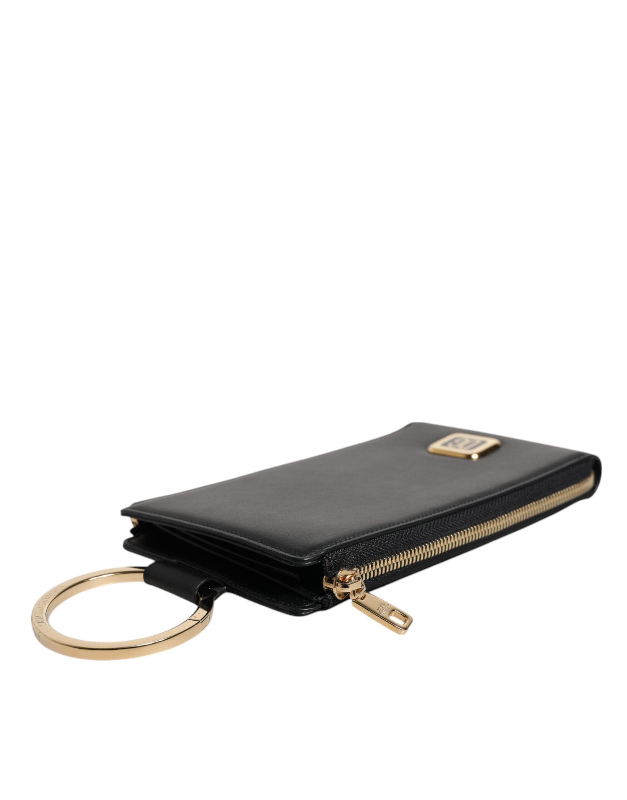 Leather Logo Plaque Neck Strap Card Coin Women's Wallet - Dolce & Gabbana - Modalova