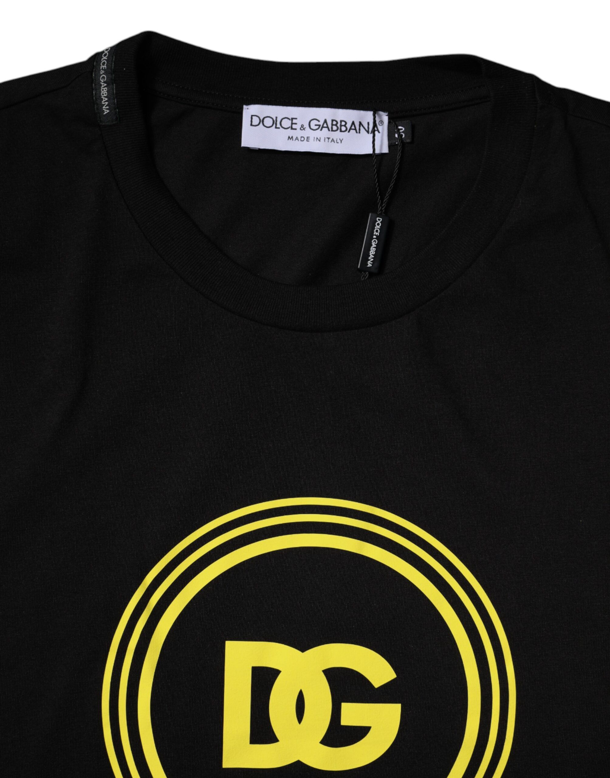 Logo Print Cotton Crew Neck Men's T-shirt - Dolce & Gabbana - Modalova