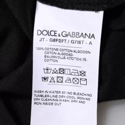 Logo Print Cotton Crew Neck Men's T-shirt - Dolce & Gabbana - Modalova