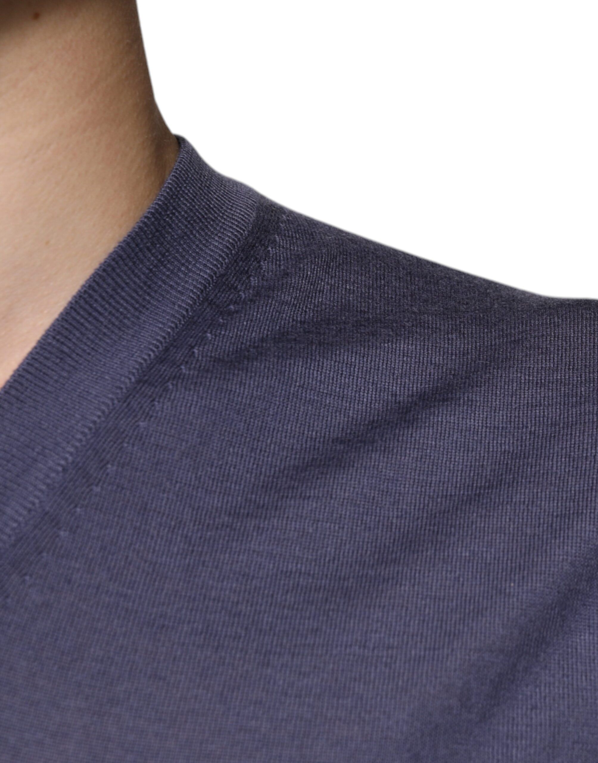 Gray Cashmere V-neck Men Pullover Men's Sweater (Pre-Owned) - Dolce & Gabbana - Modalova
